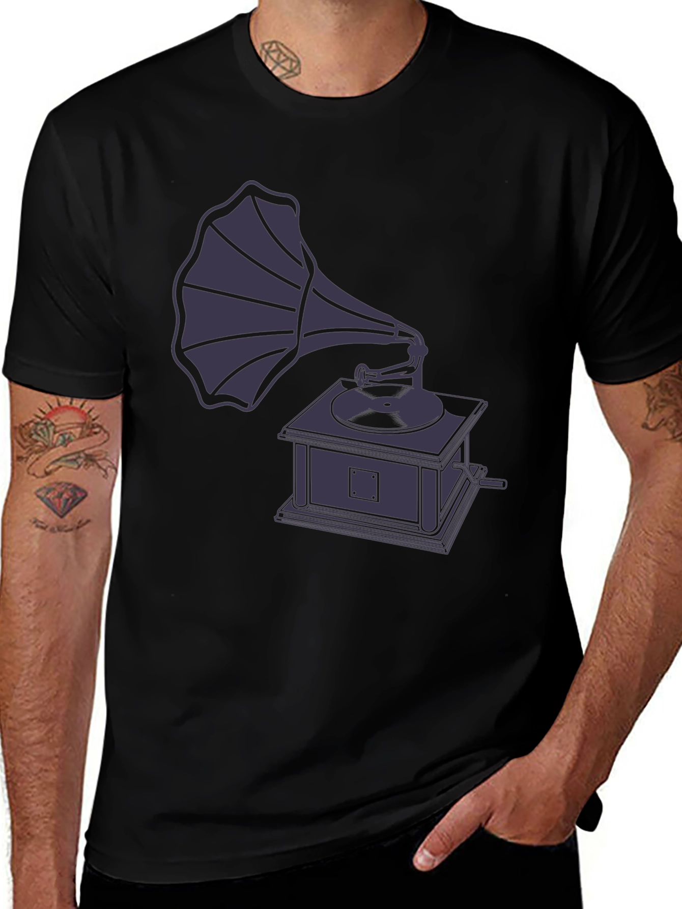 Variant 29 of Vintage Gramophone Graphic T-Shirt