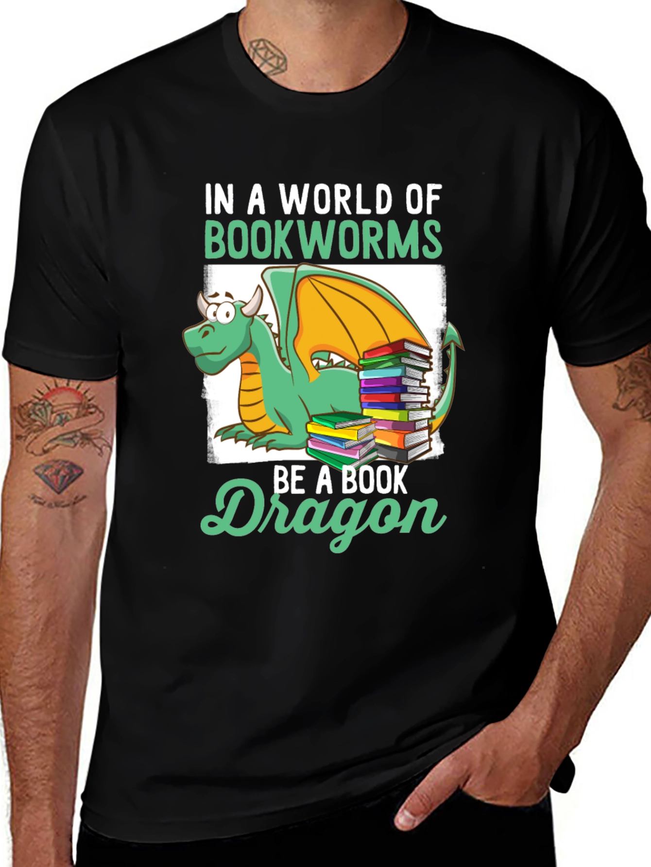 Book Dragon T-Shirt - Reading Lover Tee
