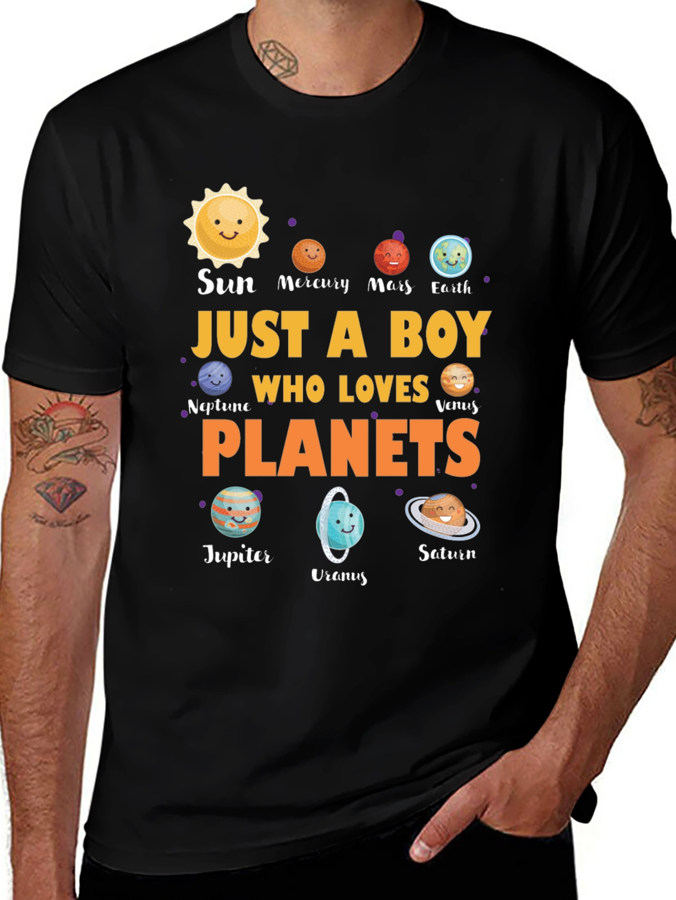 Variant 11 of Just A Boy Who Loves Planets T-Shirt