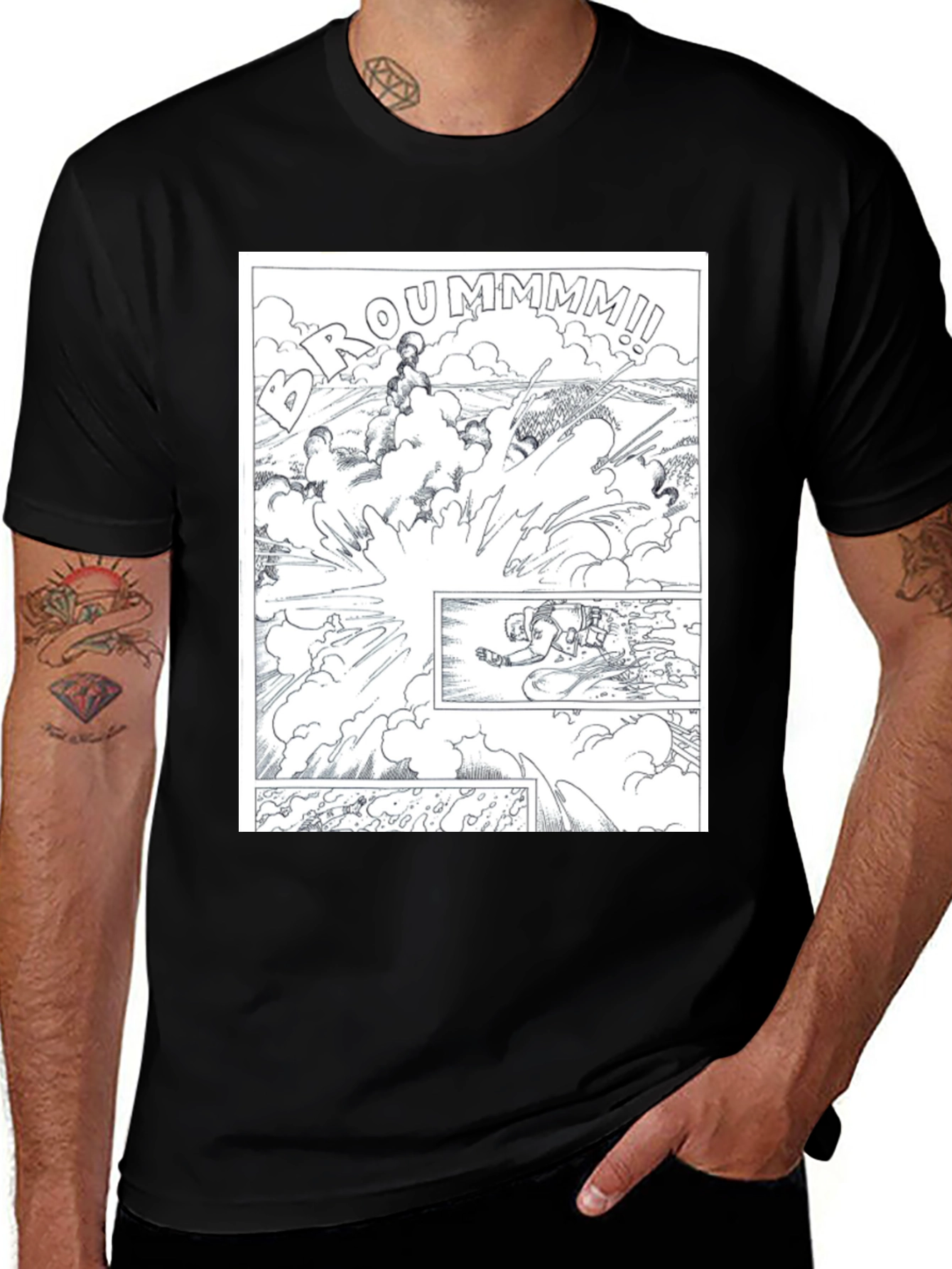 Comic Explosion Graphic Tee - Black