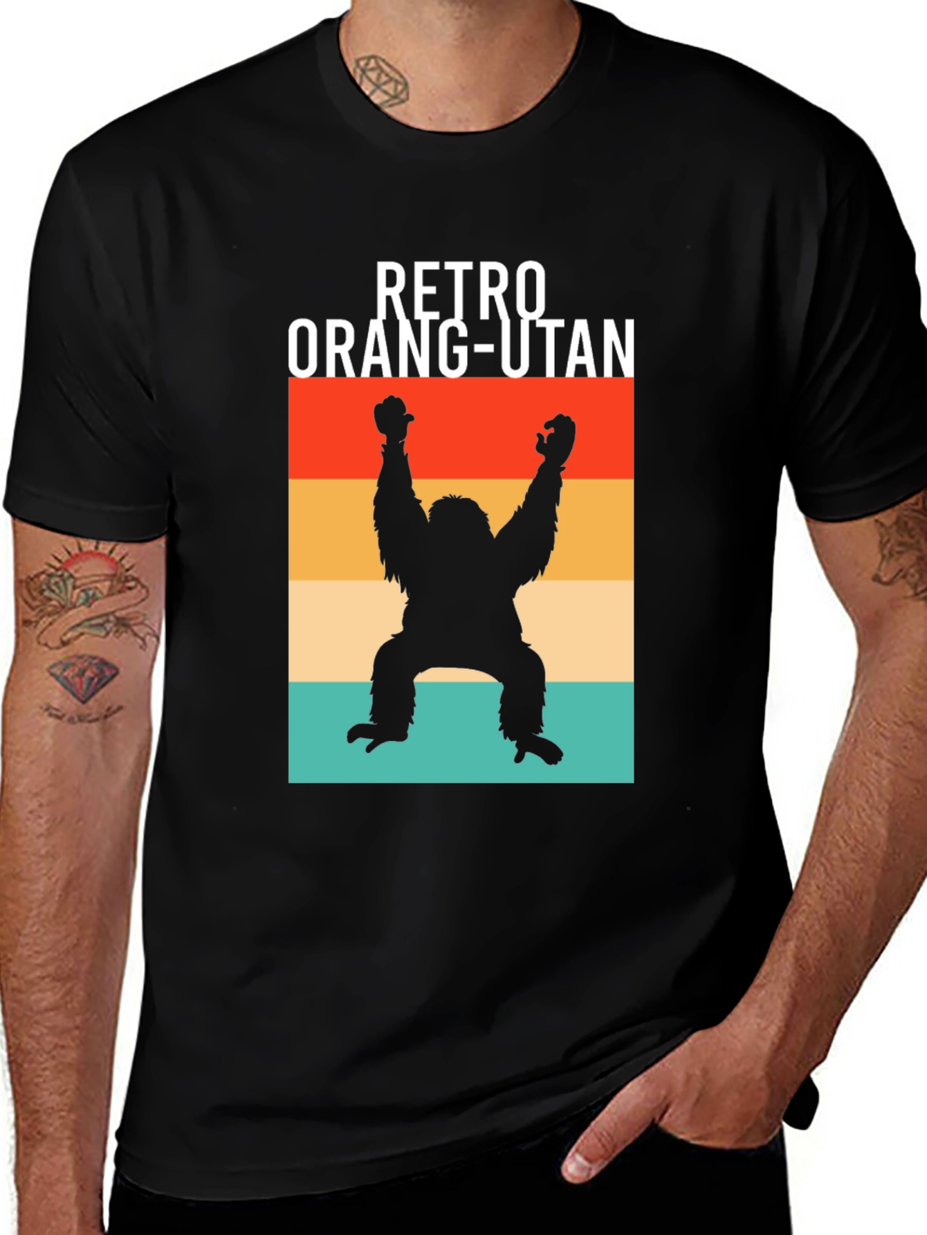 Variant 4 of Retro Orangutan Graphic T-Shirt