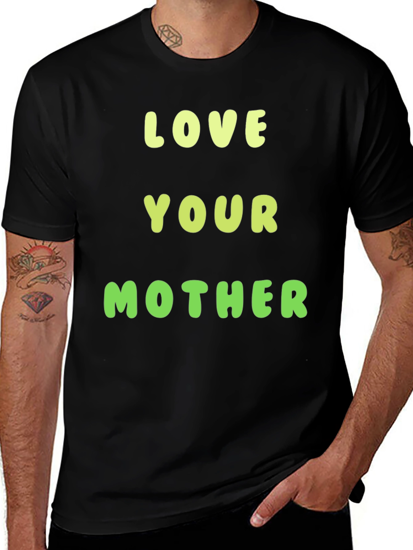 Variant 29 of Love Your Mother Graphic Tee - Black Cotton T-Shirt