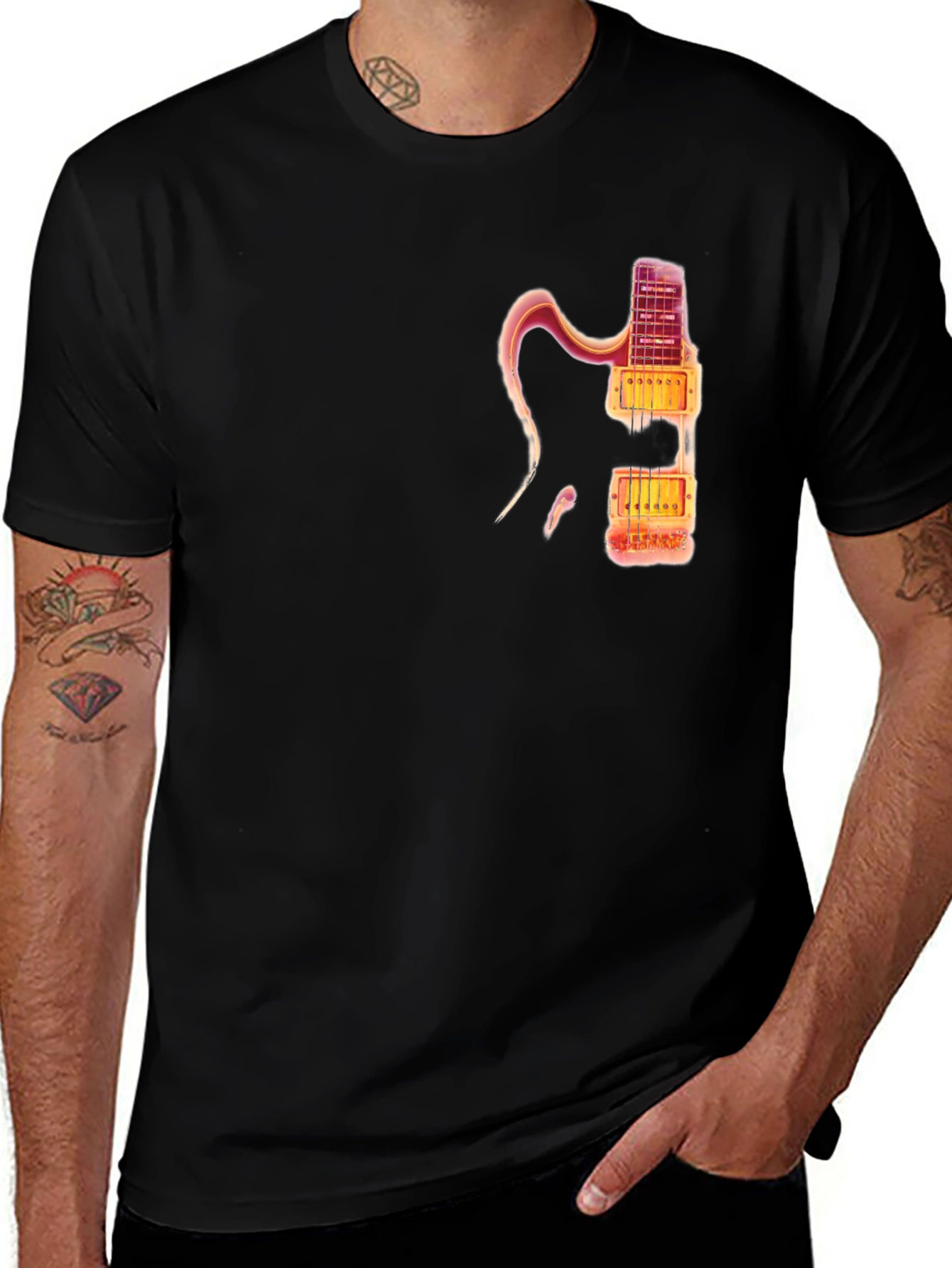 Electric Guitar Graphic Tee - Cool Musician Shirt