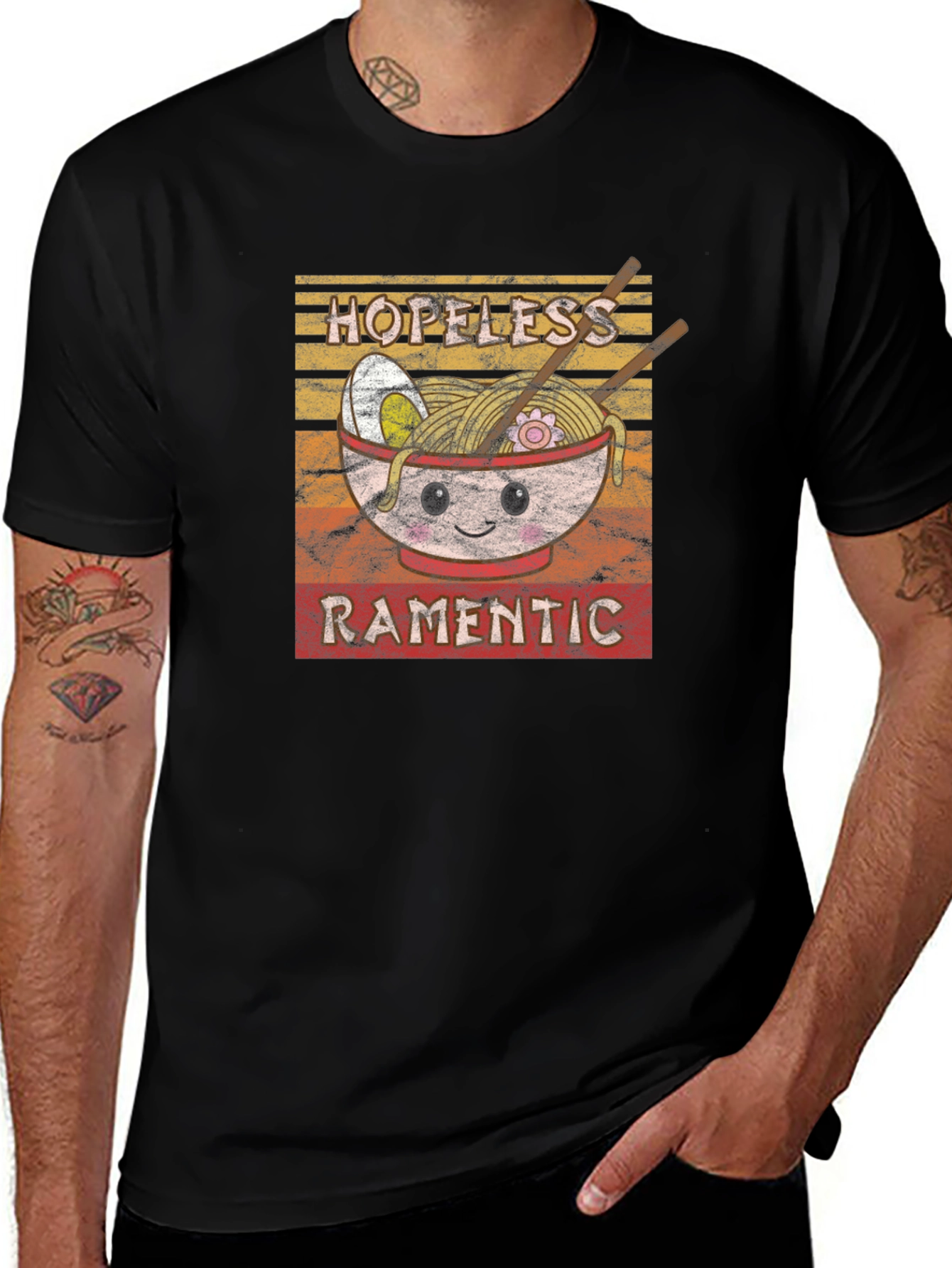 Variant 8 of Hopeless Ramantic Ramen Bowl Graphic T-Shirt