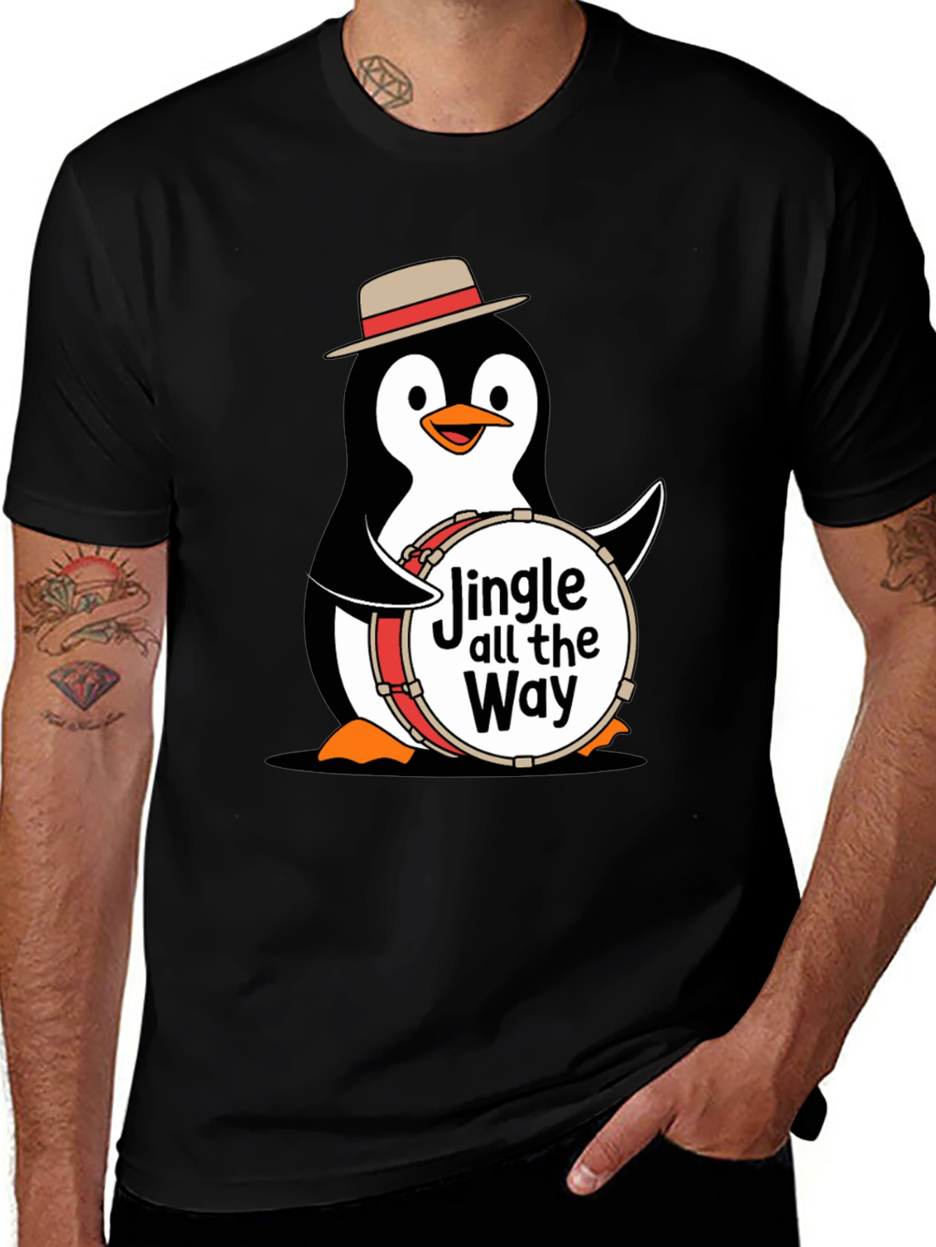 Variant 25 of Jingle All the Way Penguin T-Shirt