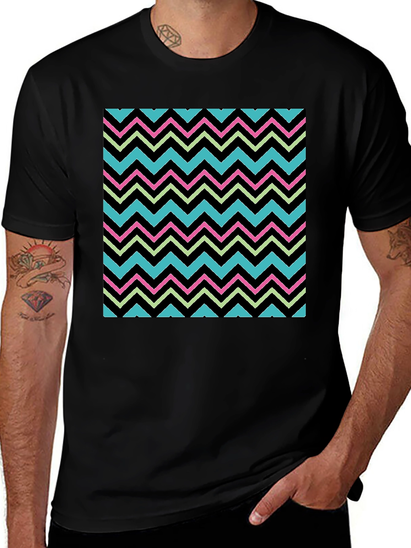Retro Zigzag Graphic Tee