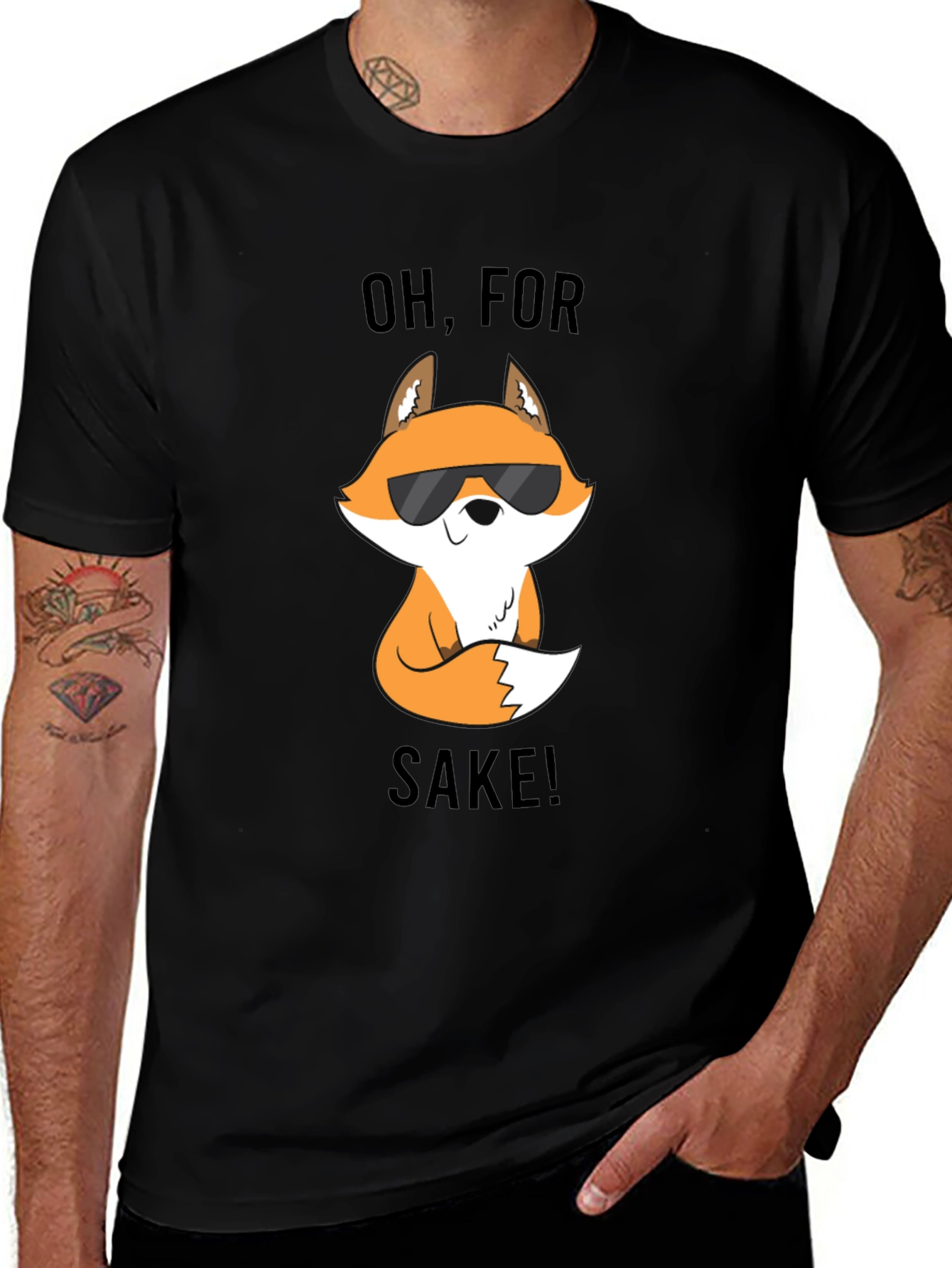 Oh, For Fox Sake T-Shirt - Funny Animal Graphic Tee