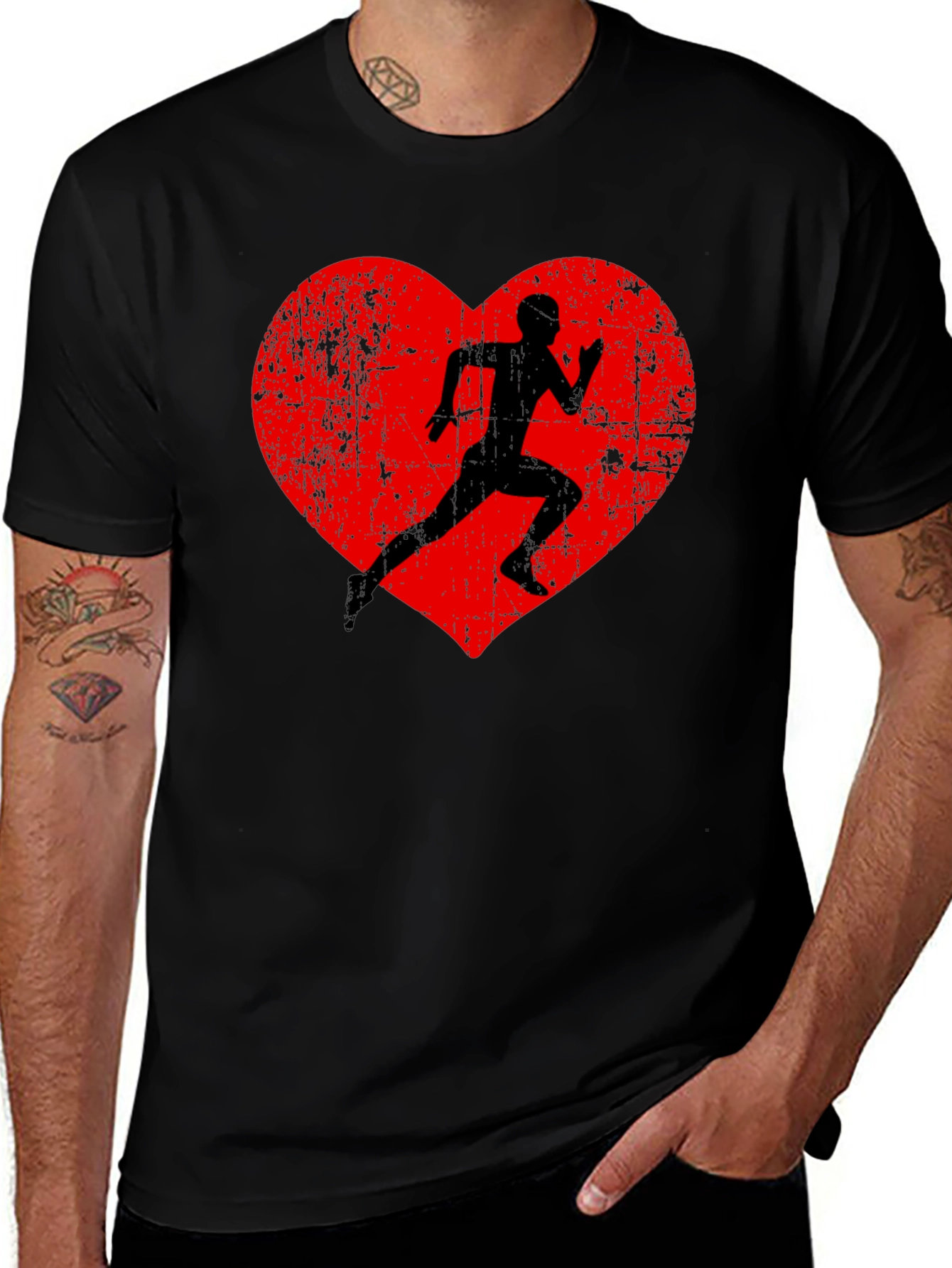 Variant 23 of Runner Heart Graphic T-Shirt