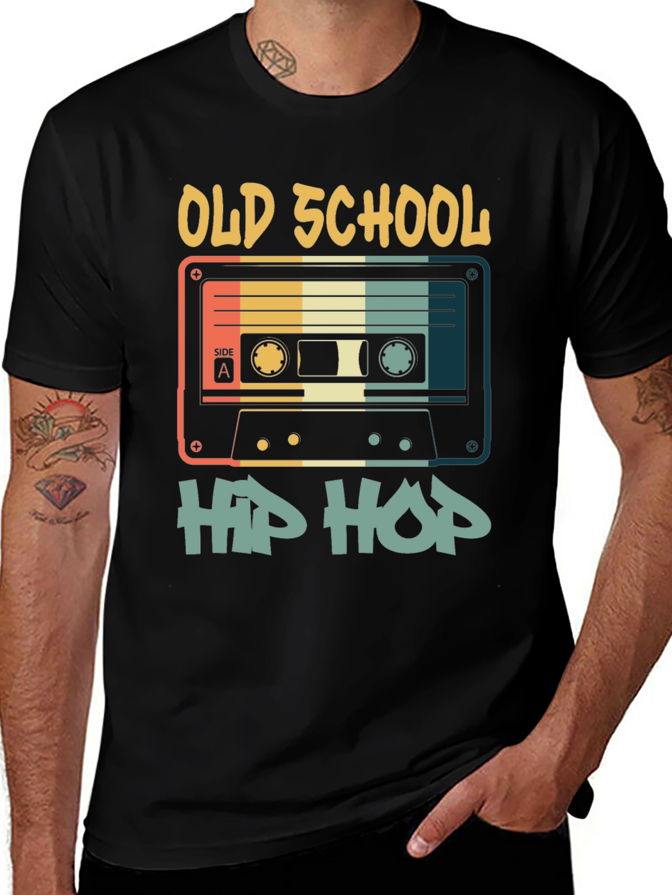 Variant 23 of Old School Hip Hop Cassette Tape Graphic Tee