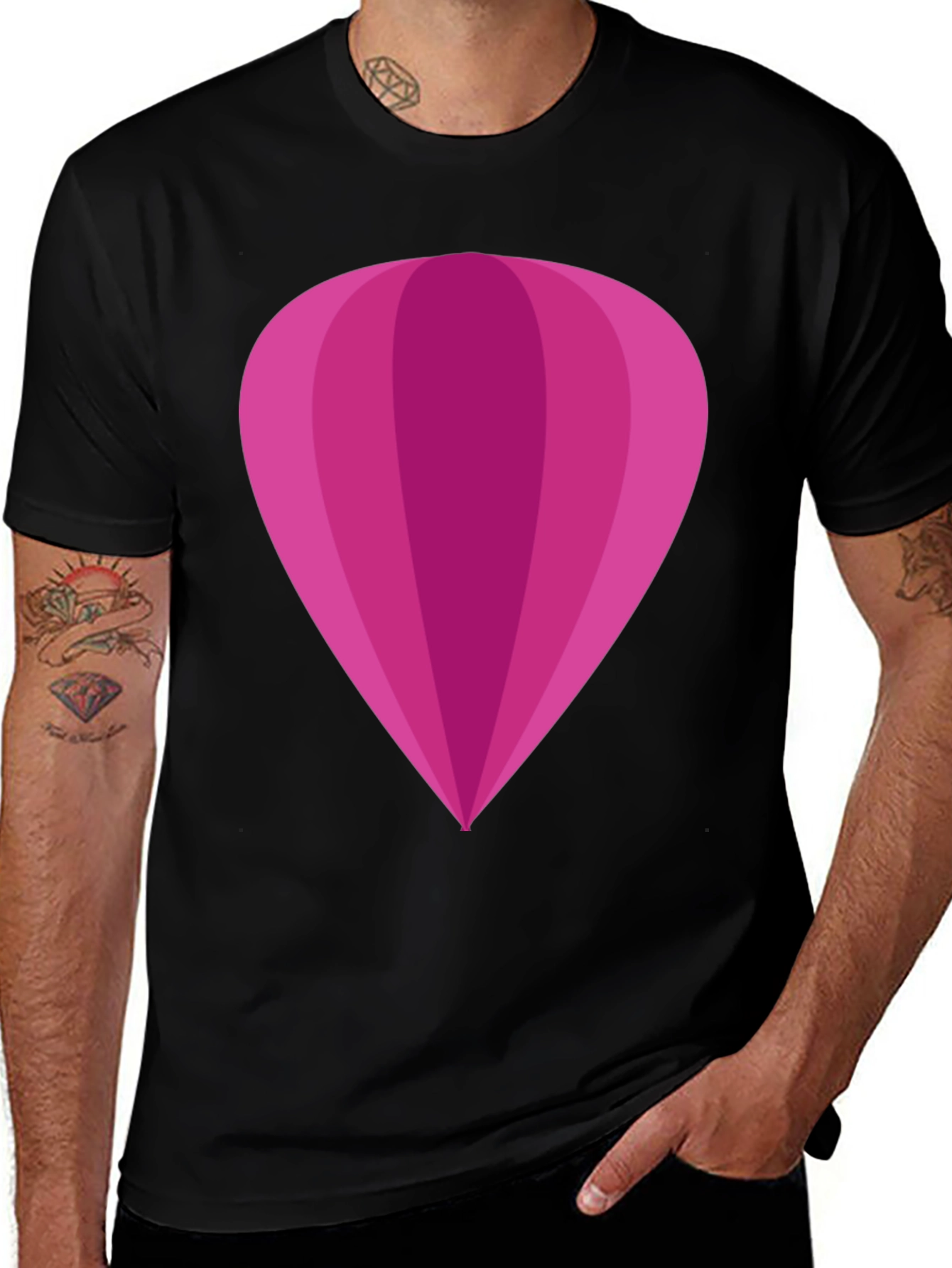 Variant 14 of Magenta Hot Air Balloon Graphic Tee - Stylish Unisex T-Shirt