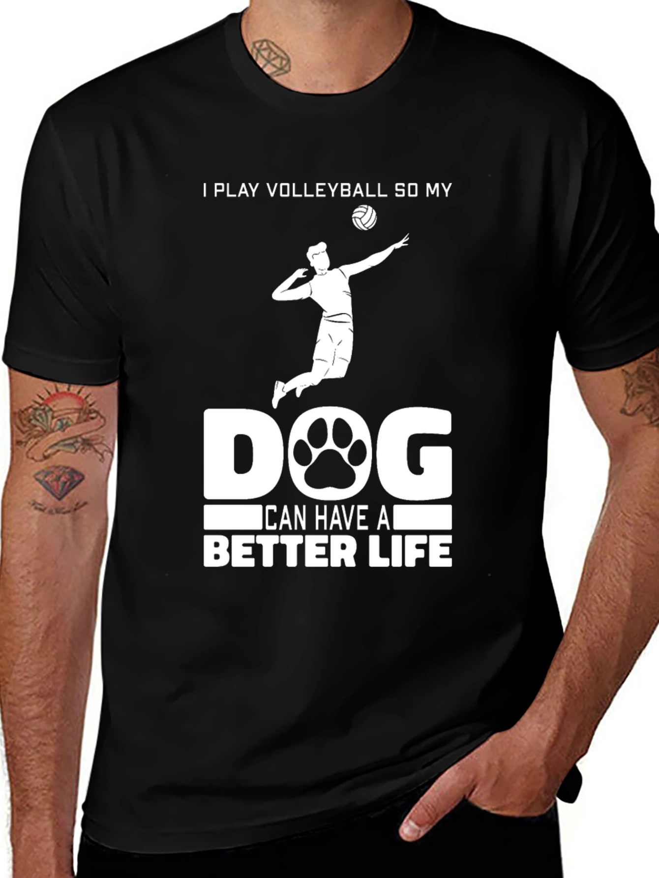 Variant 4 of Volleyball Dog Lover Graphic T-Shirt