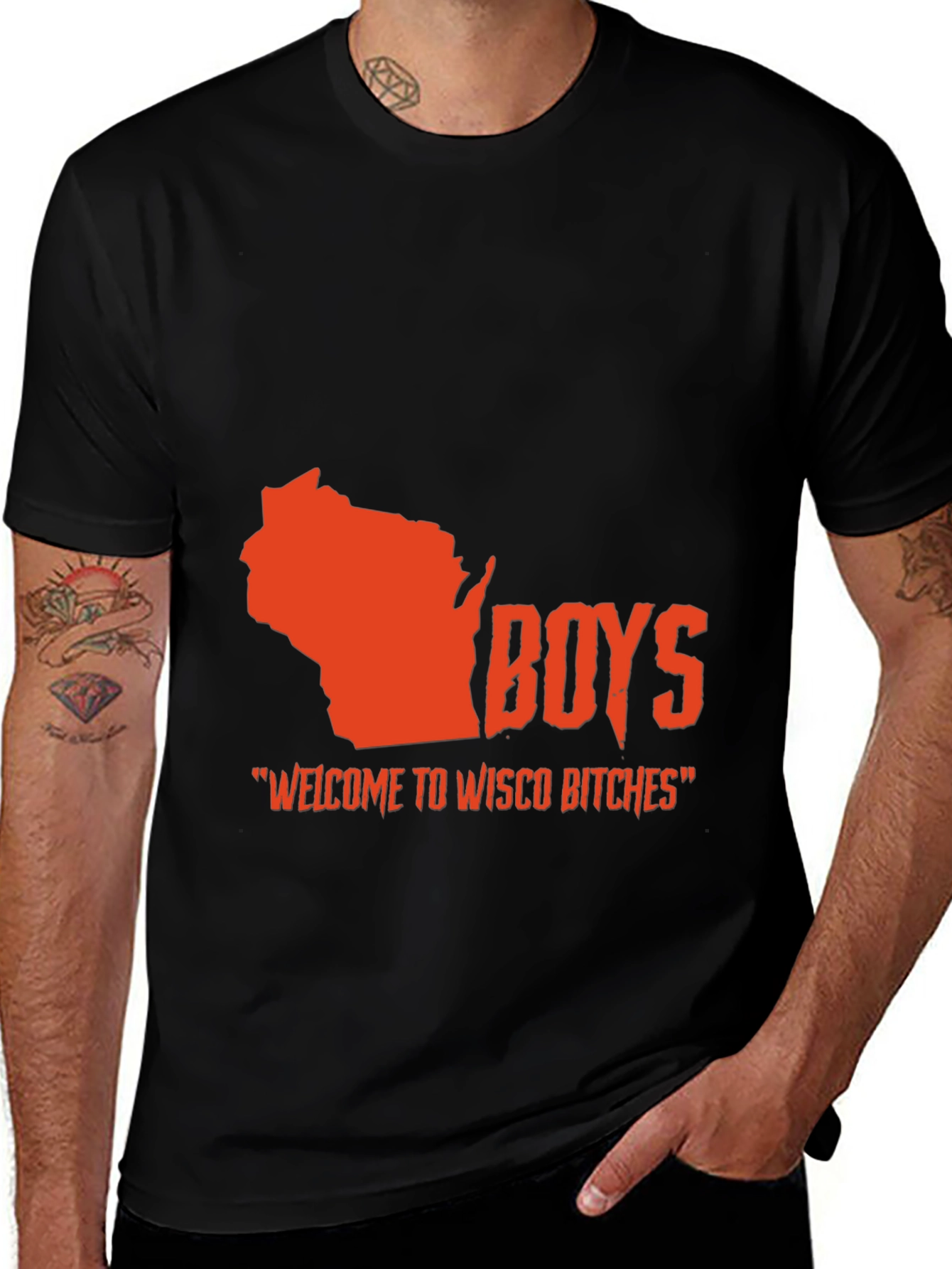 Variant 25 of Wisconsin Boys Novelty Graphic Tee