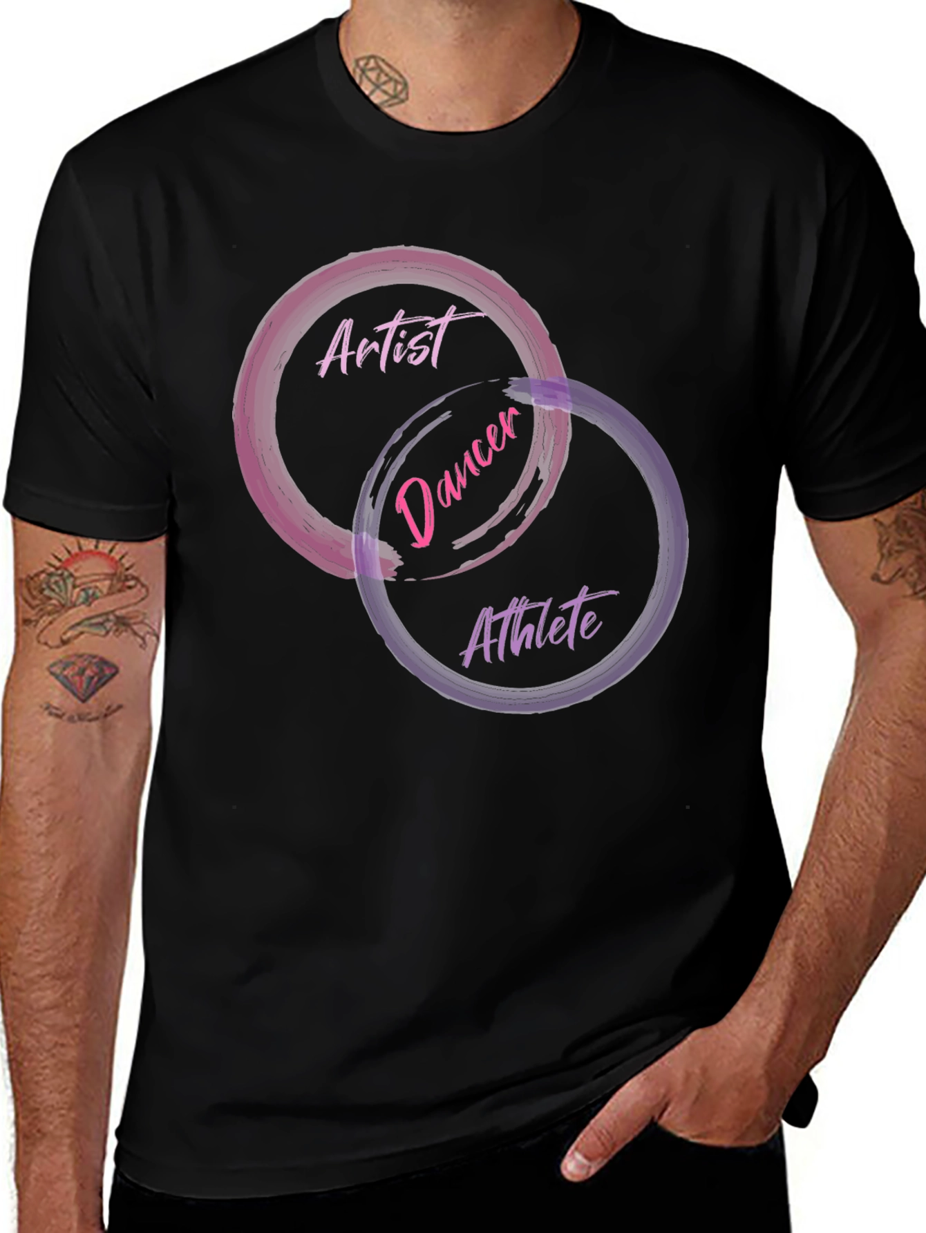 Artist Dancer Athlete Graphic Tee - Black Unisex T-Shirt
