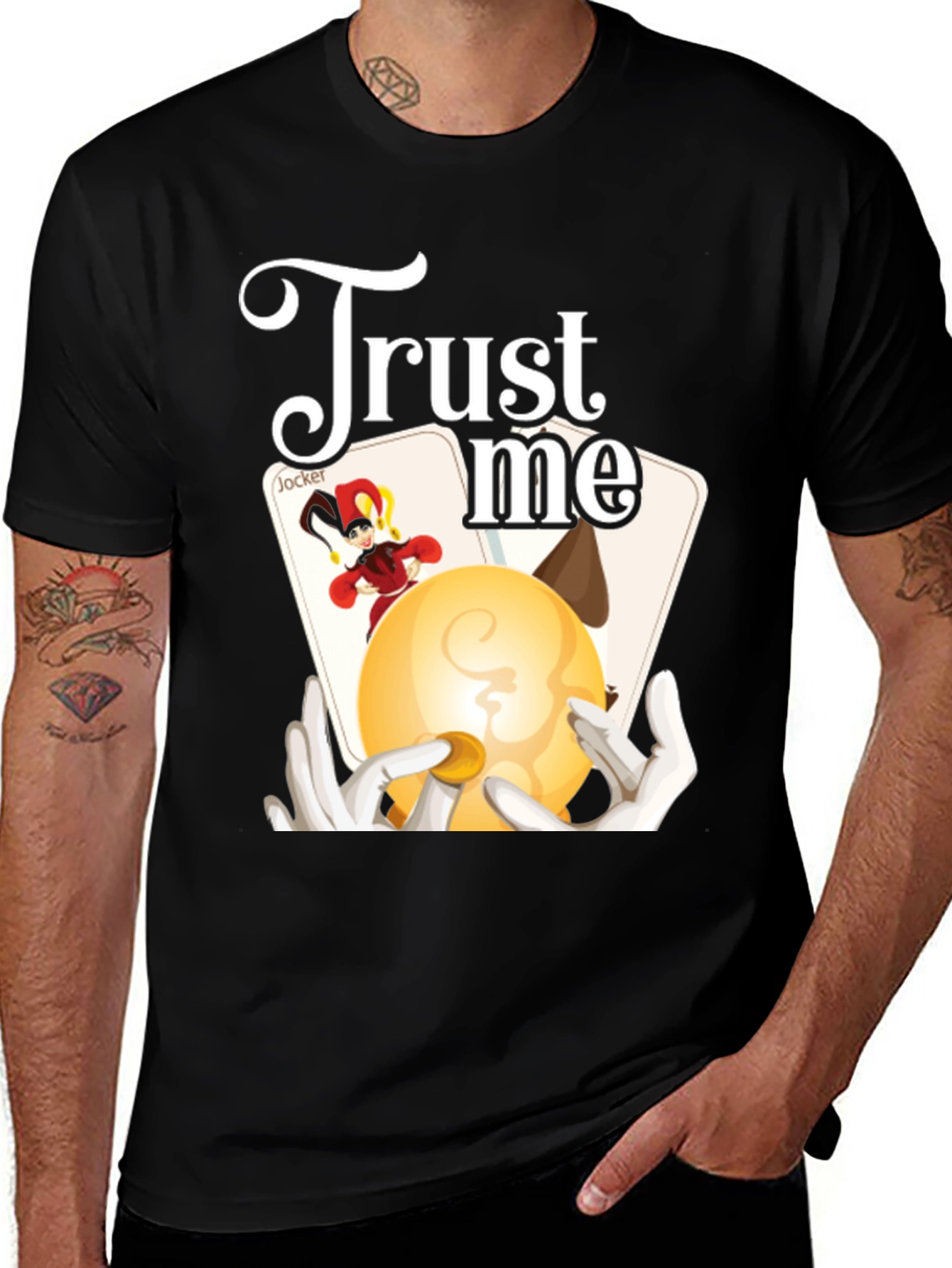 Variant 12 of Trust Me Graphic Tee - Playing Card Joker T-Shirt