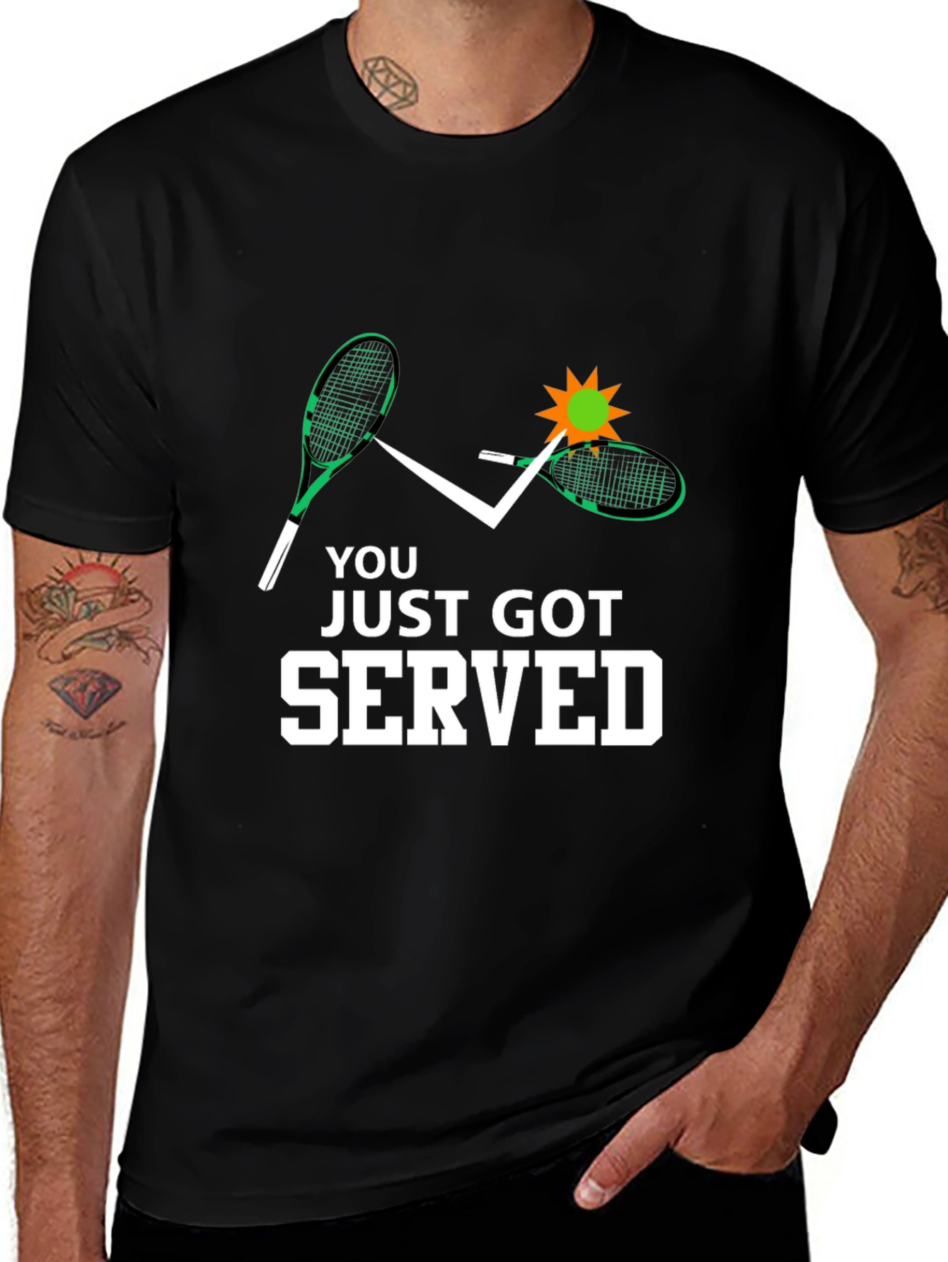 Variant 13 of You Just Got Served Tennis Graphic Tee