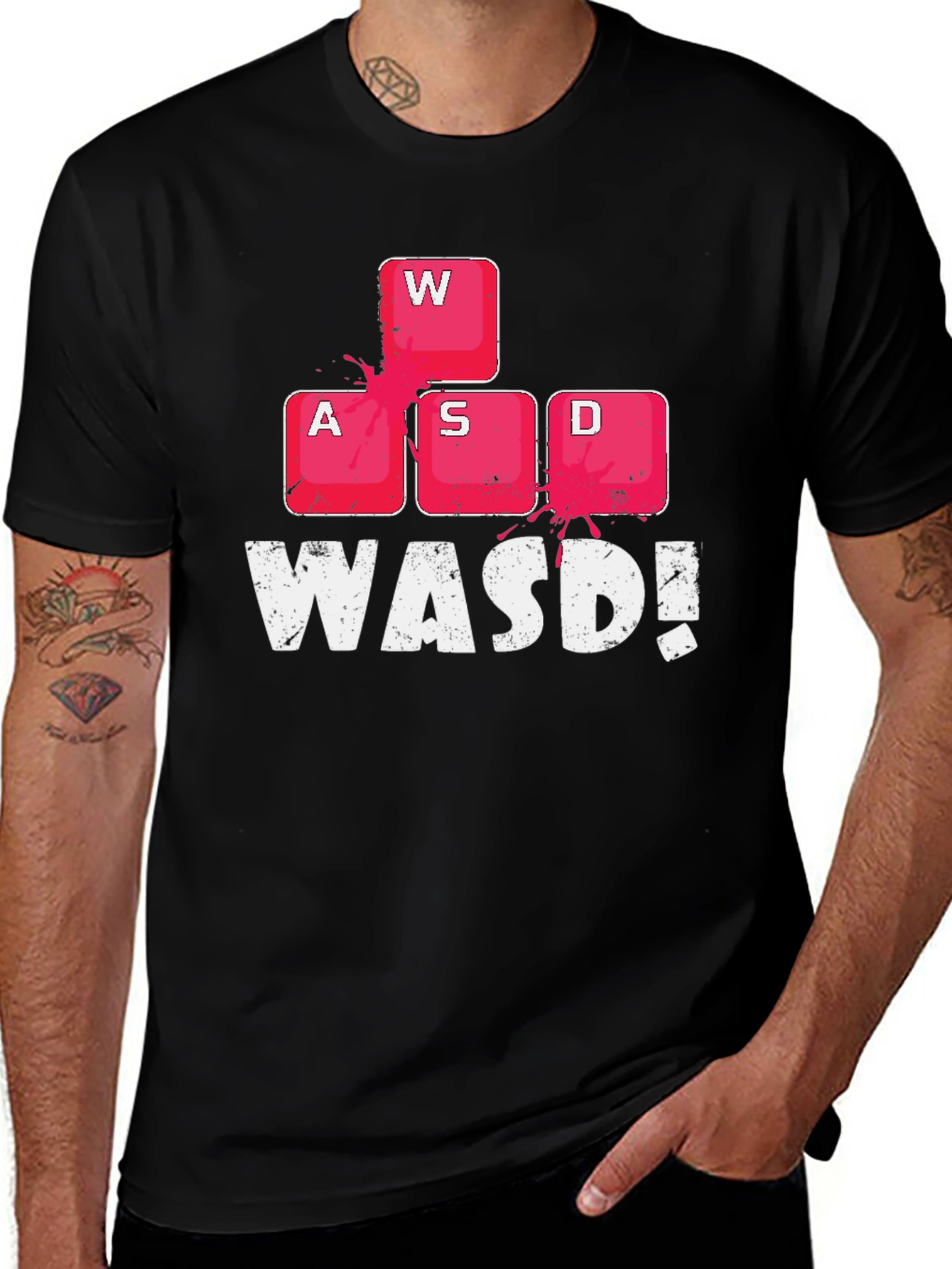 Variant 22 of WASD Gaming T-Shirt - Gamer Keyboard Keys Design