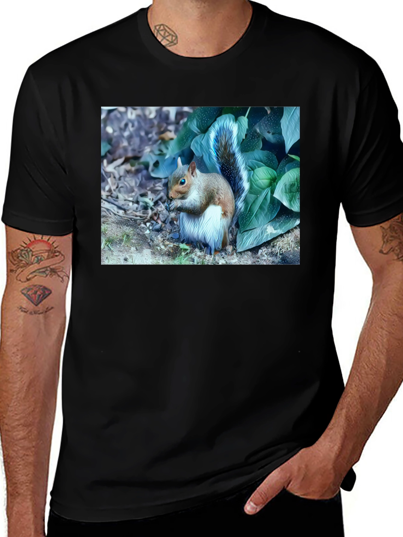 Variant 30 of Squirrel T-Shirt: Nature Lover's Tee