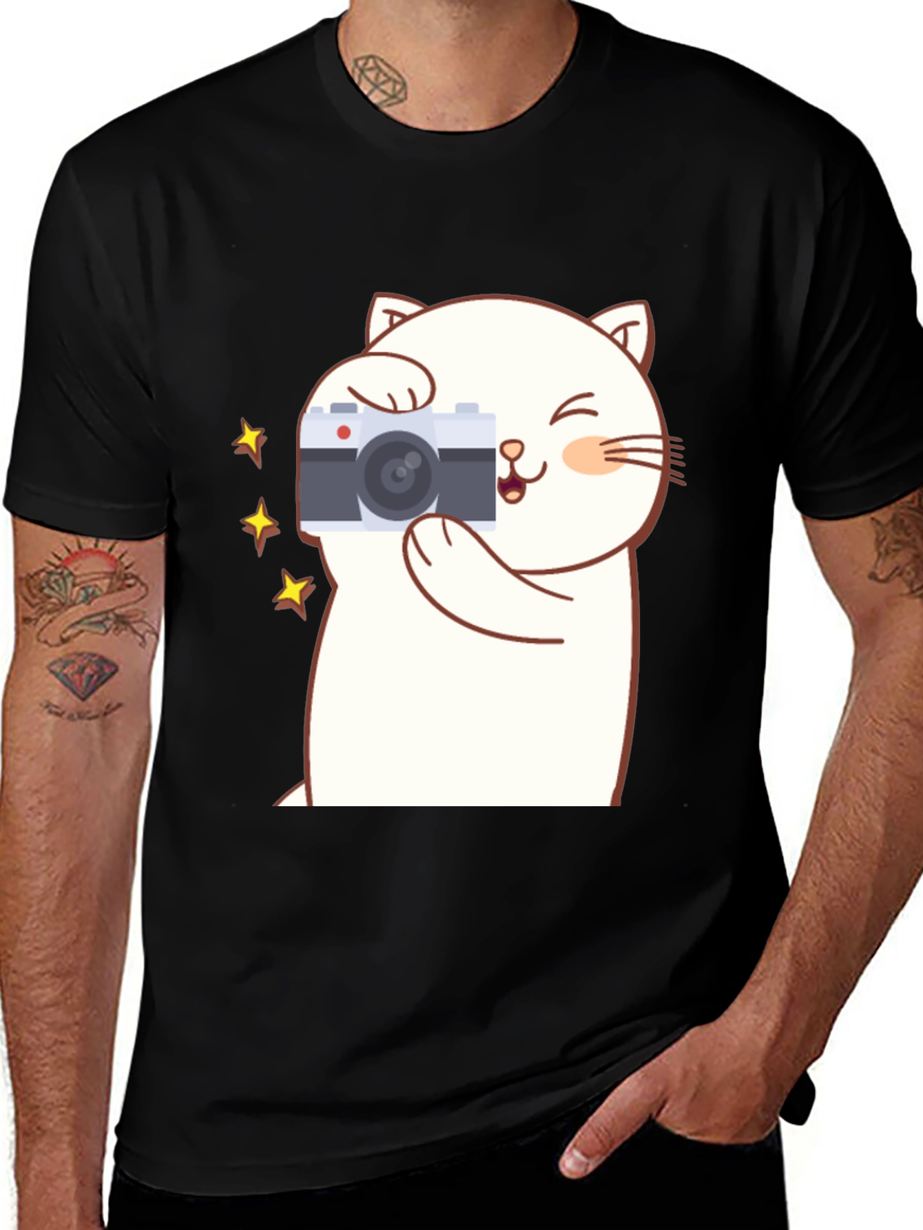 Variant 16 of Cute Cat Photographer T-Shirt