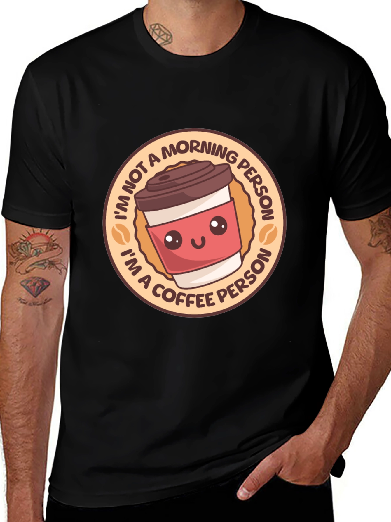 Variant 19 of Coffee Person T-Shirt - Funny Morning Tee
