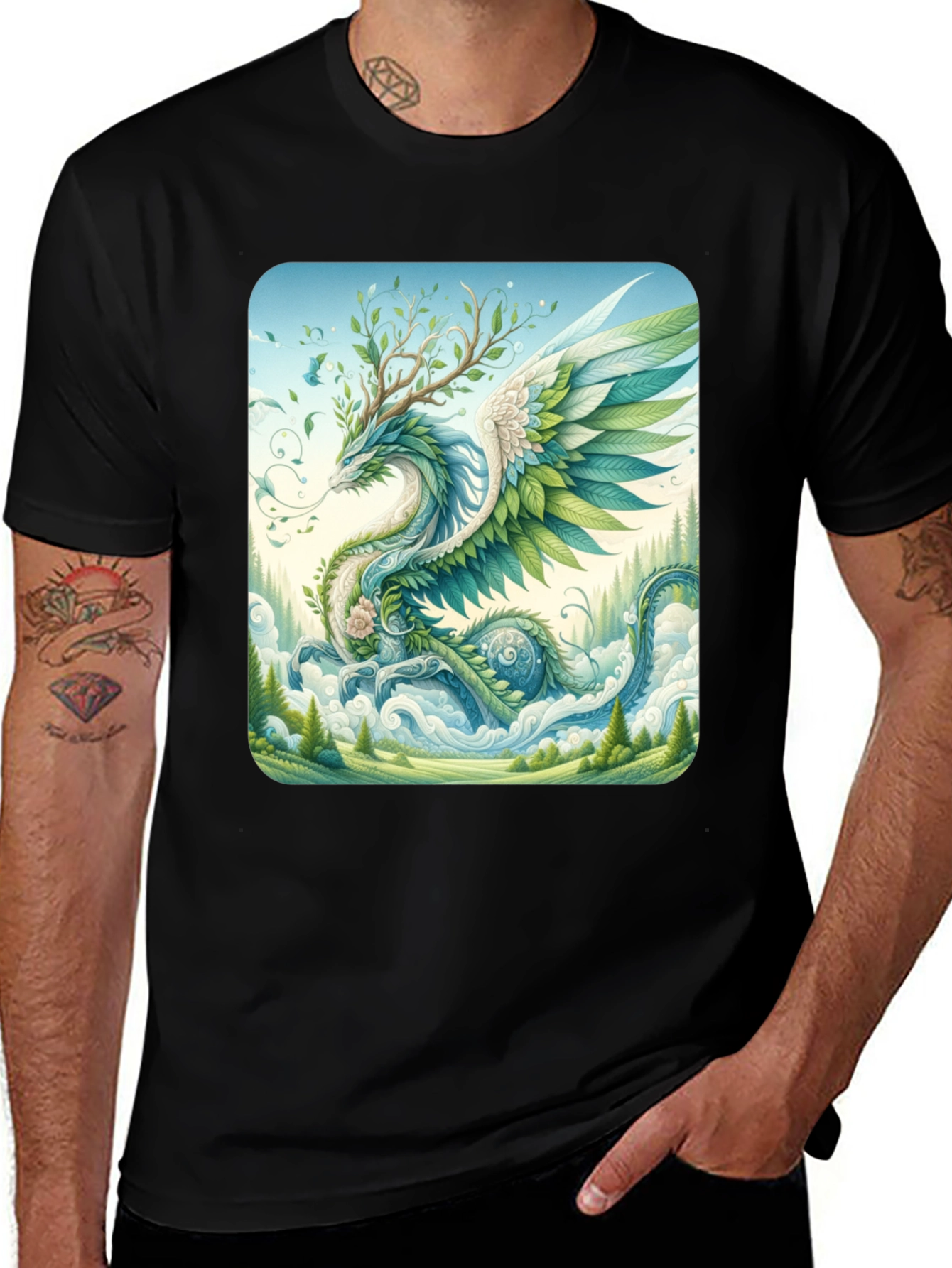 Variant 22 of Nature Dragon Graphic Tee