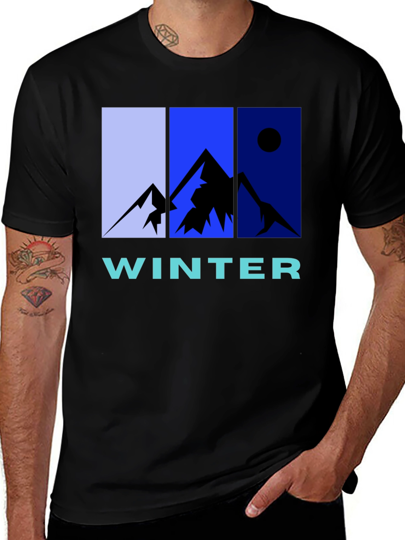 Variant 8 of Winter Mountainscape Graphic Tee