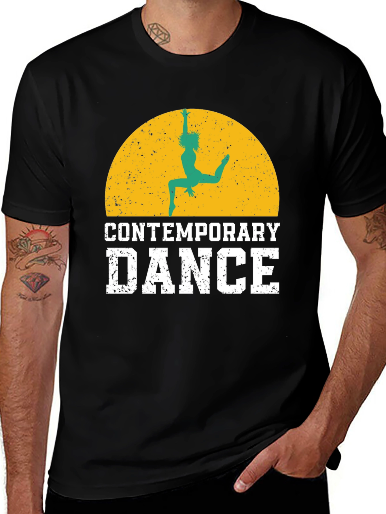 Variant 17 of Contemporary Dance Graphic Tee - Black Unisex Shirt