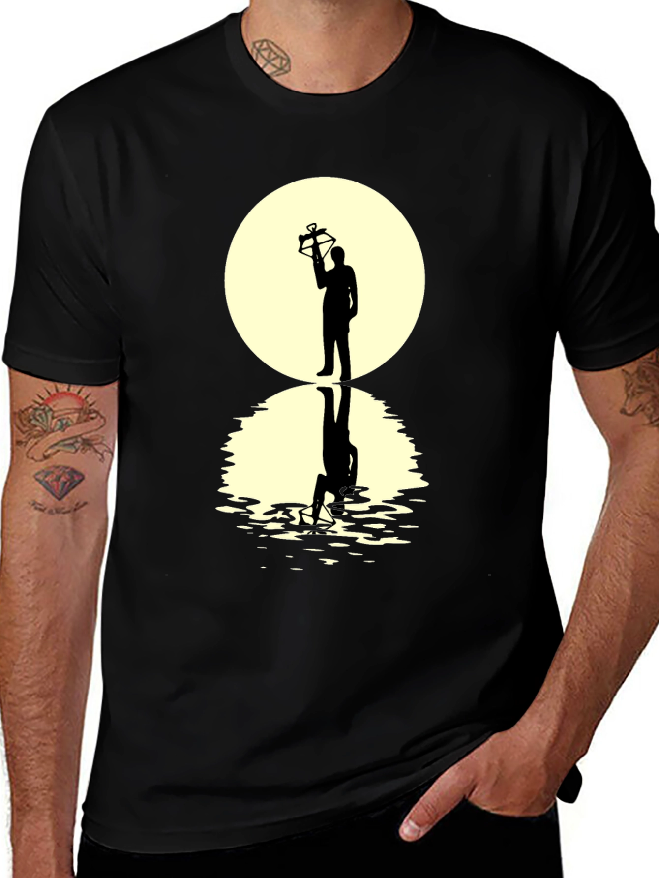 Variant 25 of Silhouette Archer Moon T-Shirt
