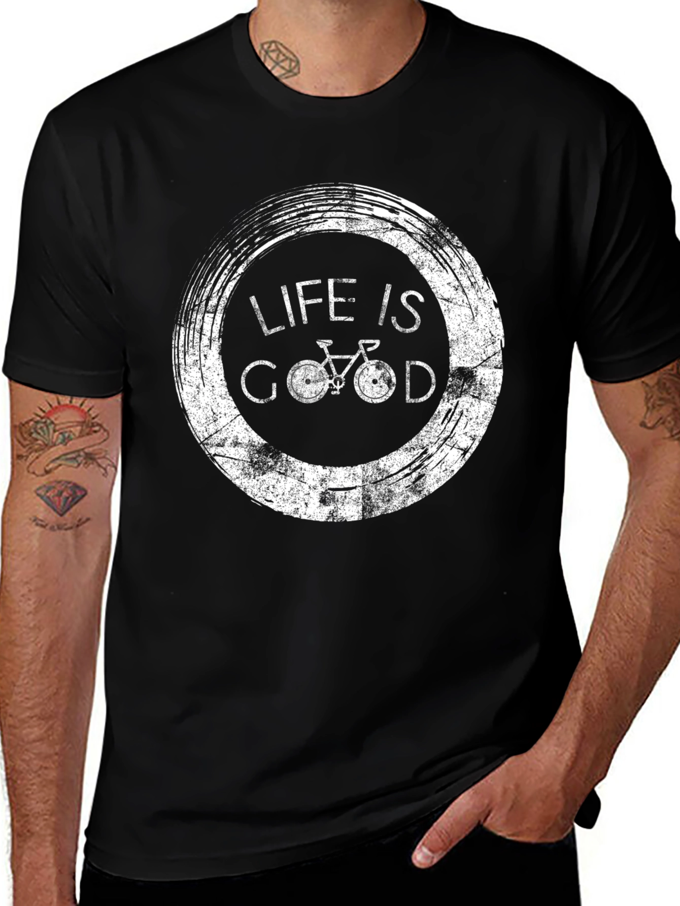Variant 17 of Life Is Good Bike Graphic Tee - Unisex