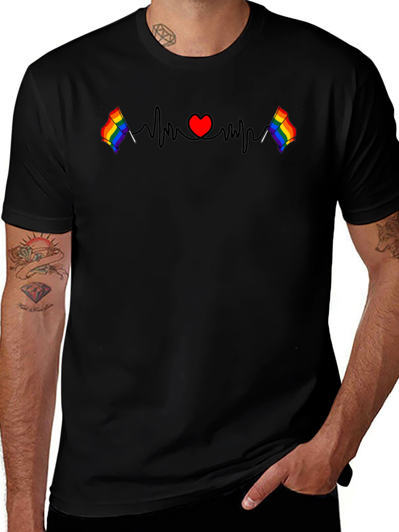 LGBTQ Pride Heartbeat T-Shirt