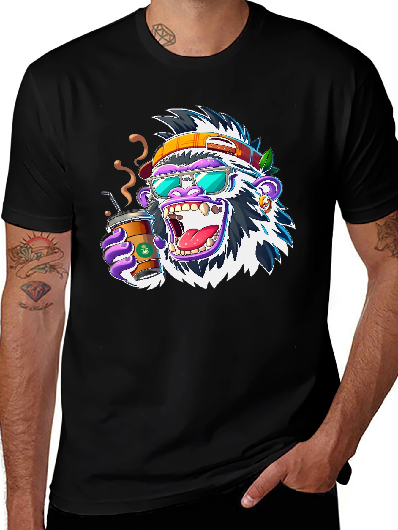 Variant 5 of Funky Ape Coffee T-Shirt