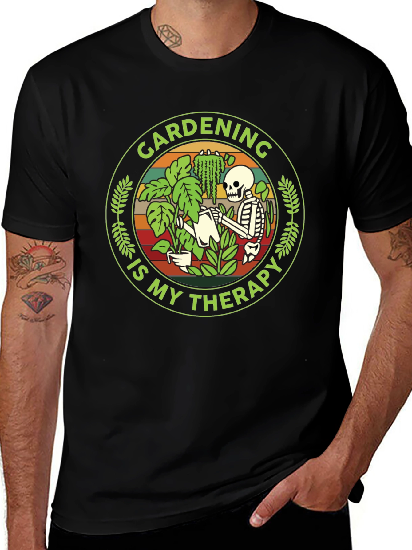 Variant 7 of Gardening Is My Therapy Skeleton T-Shirt