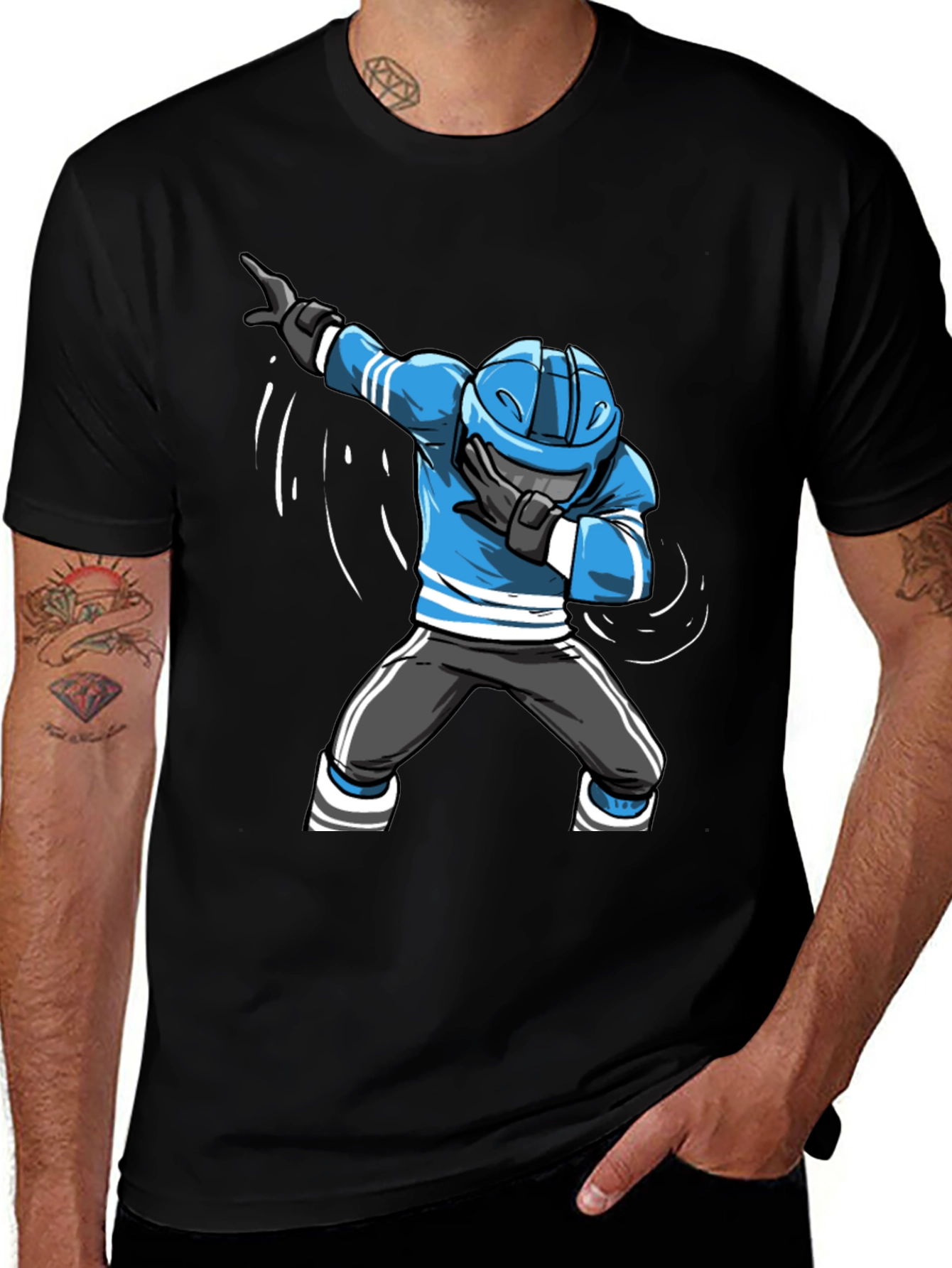 Variant 22 of Dabbing Hockey Player Graphic Tee