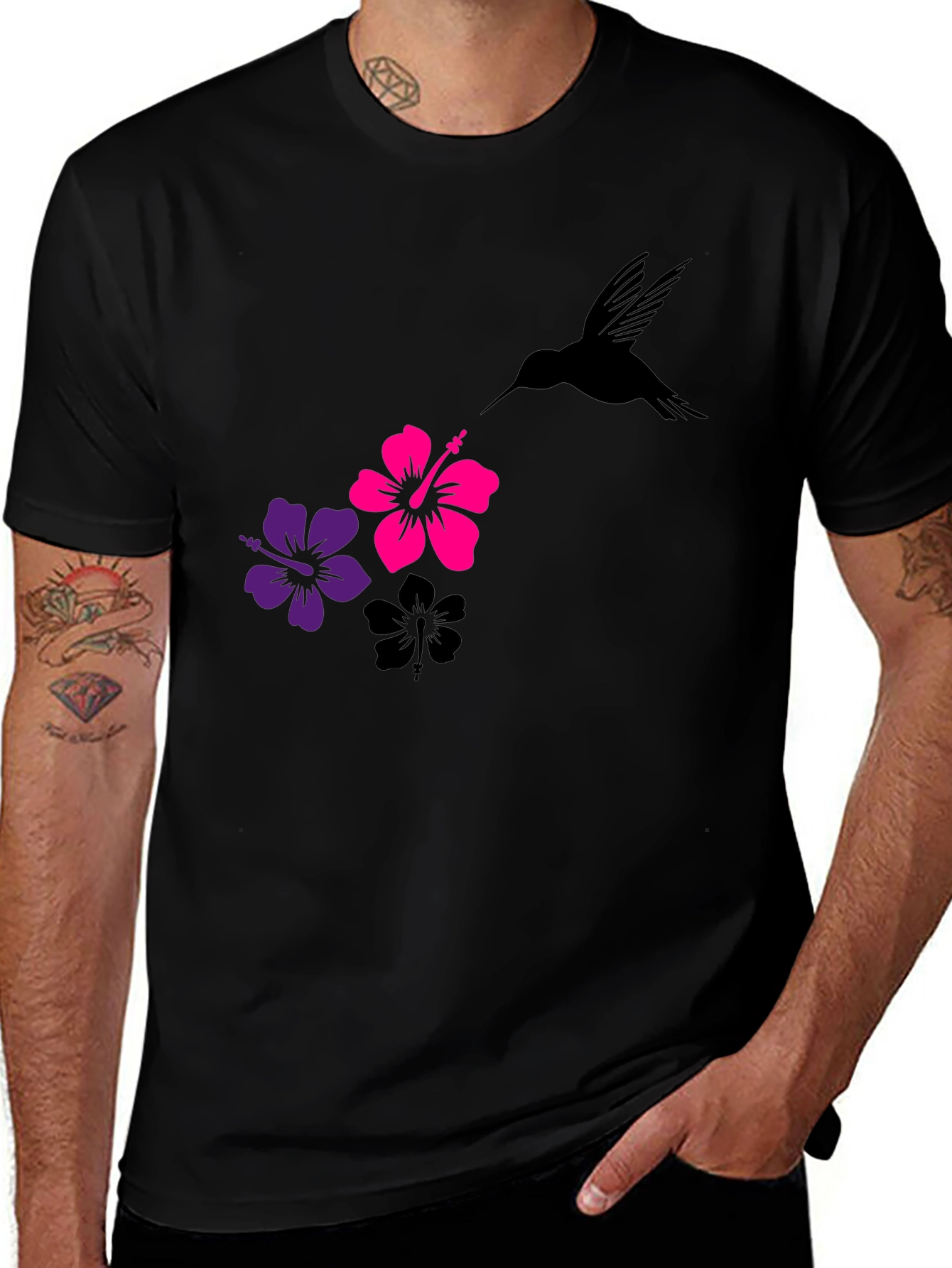 Variant 22 of Hummingbird & Hibiscus Graphic T-Shirt