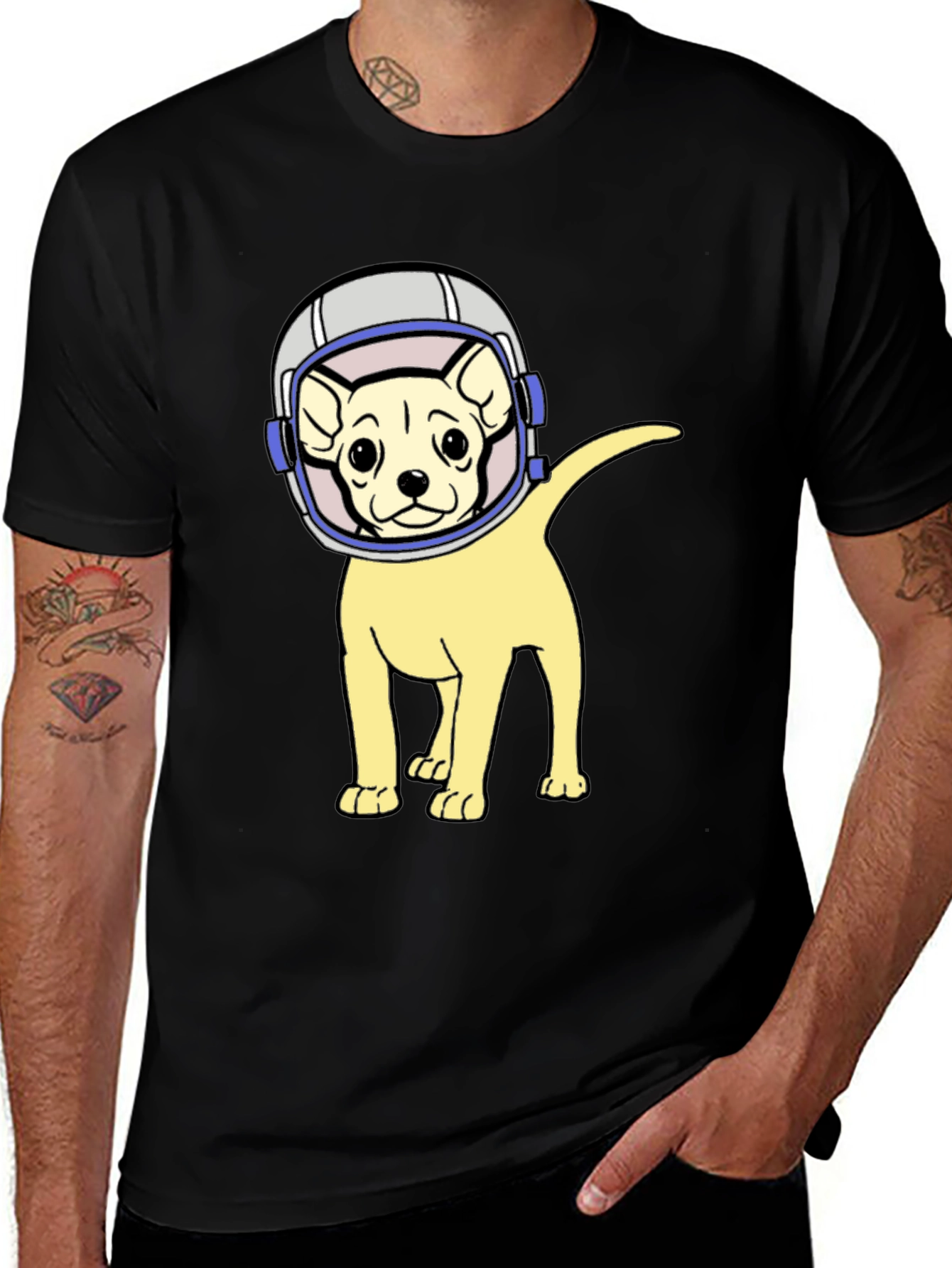 Variant 22 of Astronaut Dog T-Shirt - Space Pup Tee