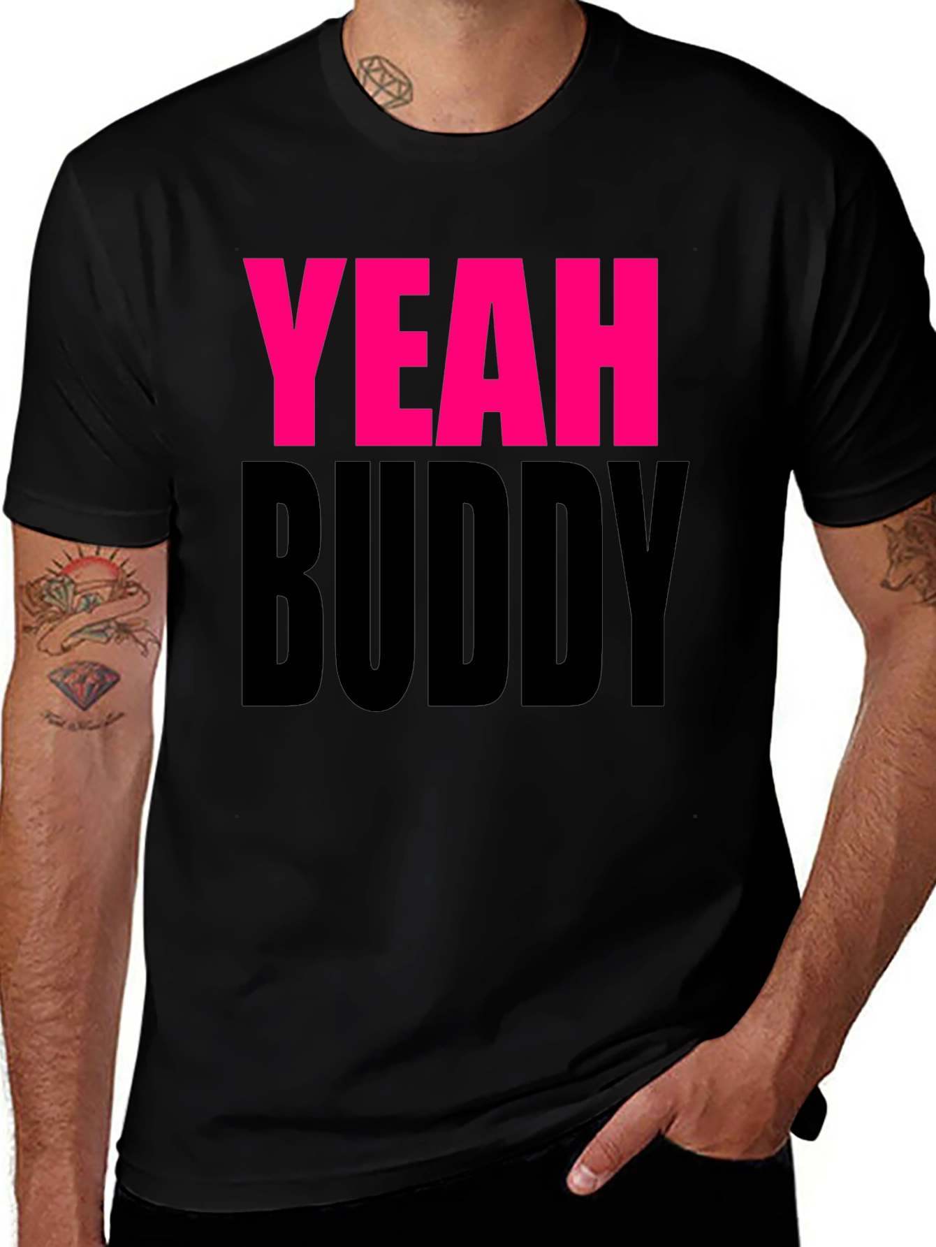 Yeah Buddy! Black Graphic Tee