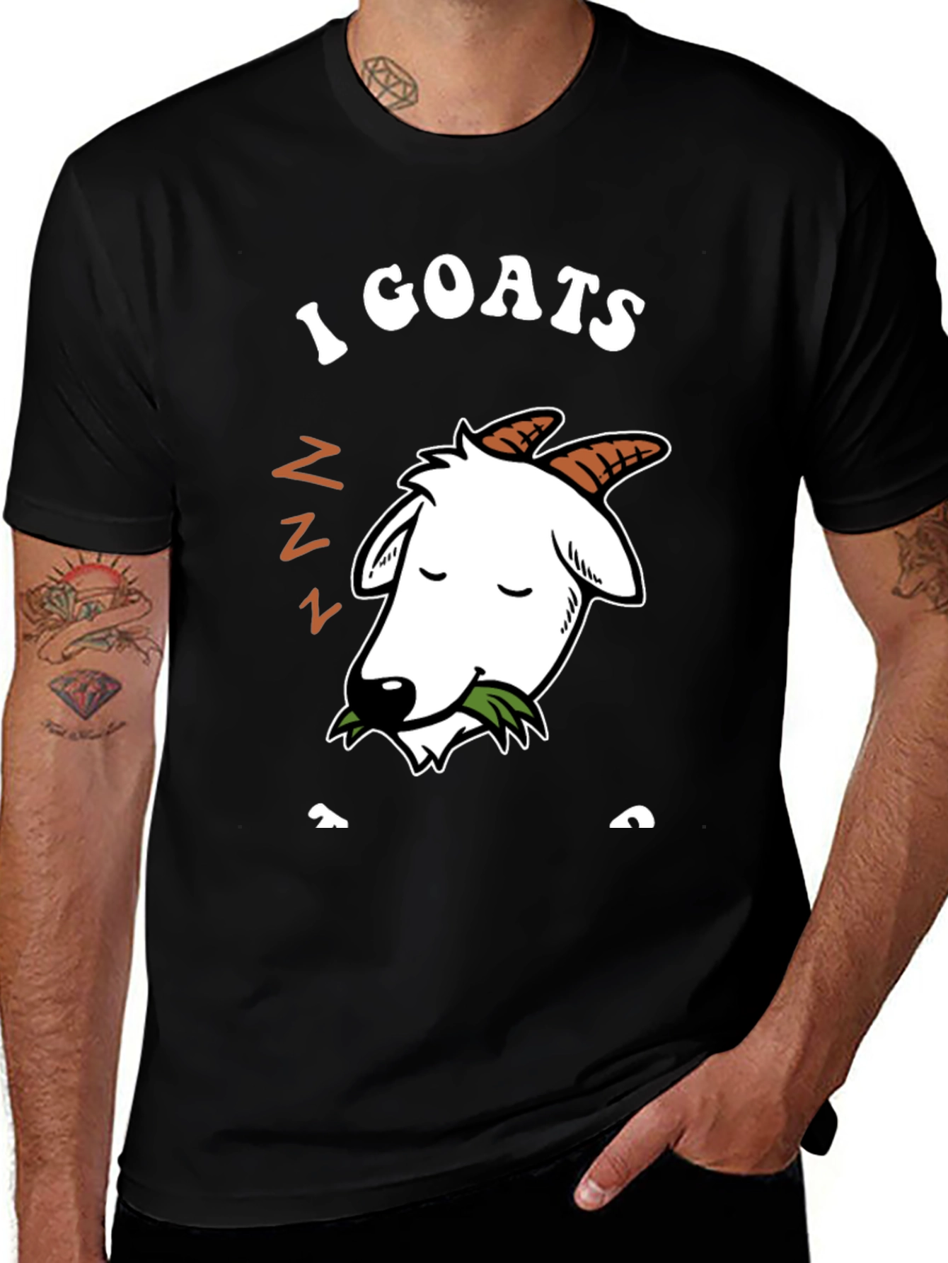 Variant 3 of I Goats To Sleep Funny Graphic T-Shirt