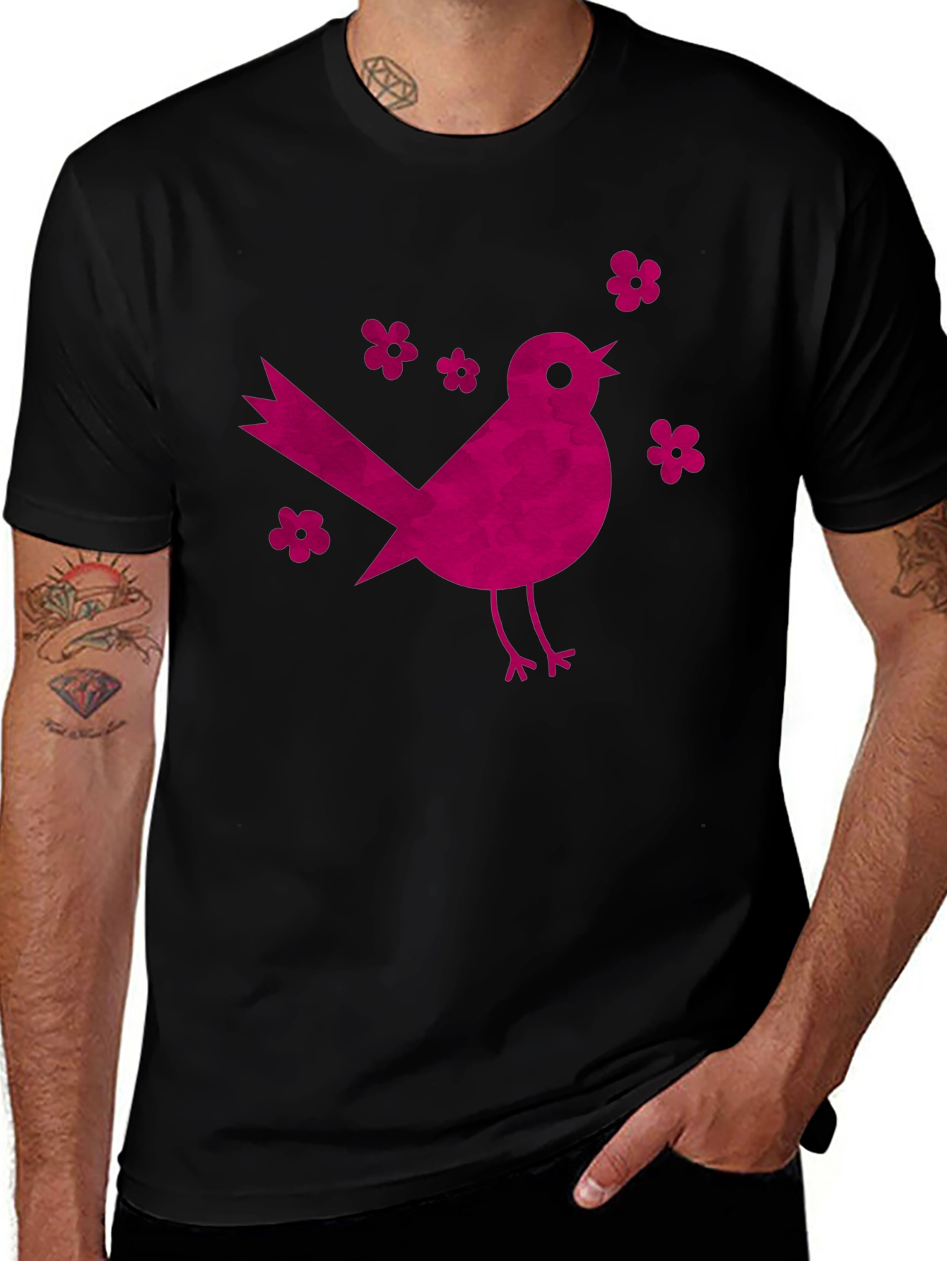Bird & Flower Graphic Tee