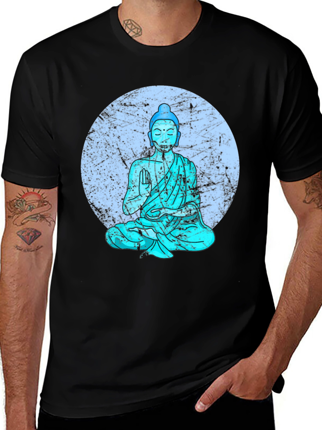Buddha Graphic Print T-Shirt - Meditate in Style!