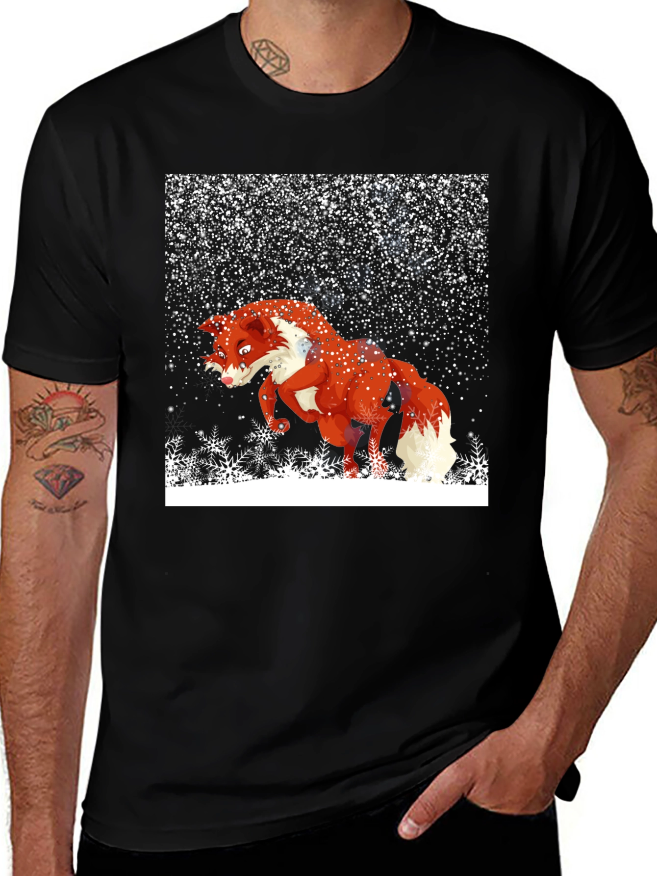 Variant 30 of Winter Fox T-Shirt - Black