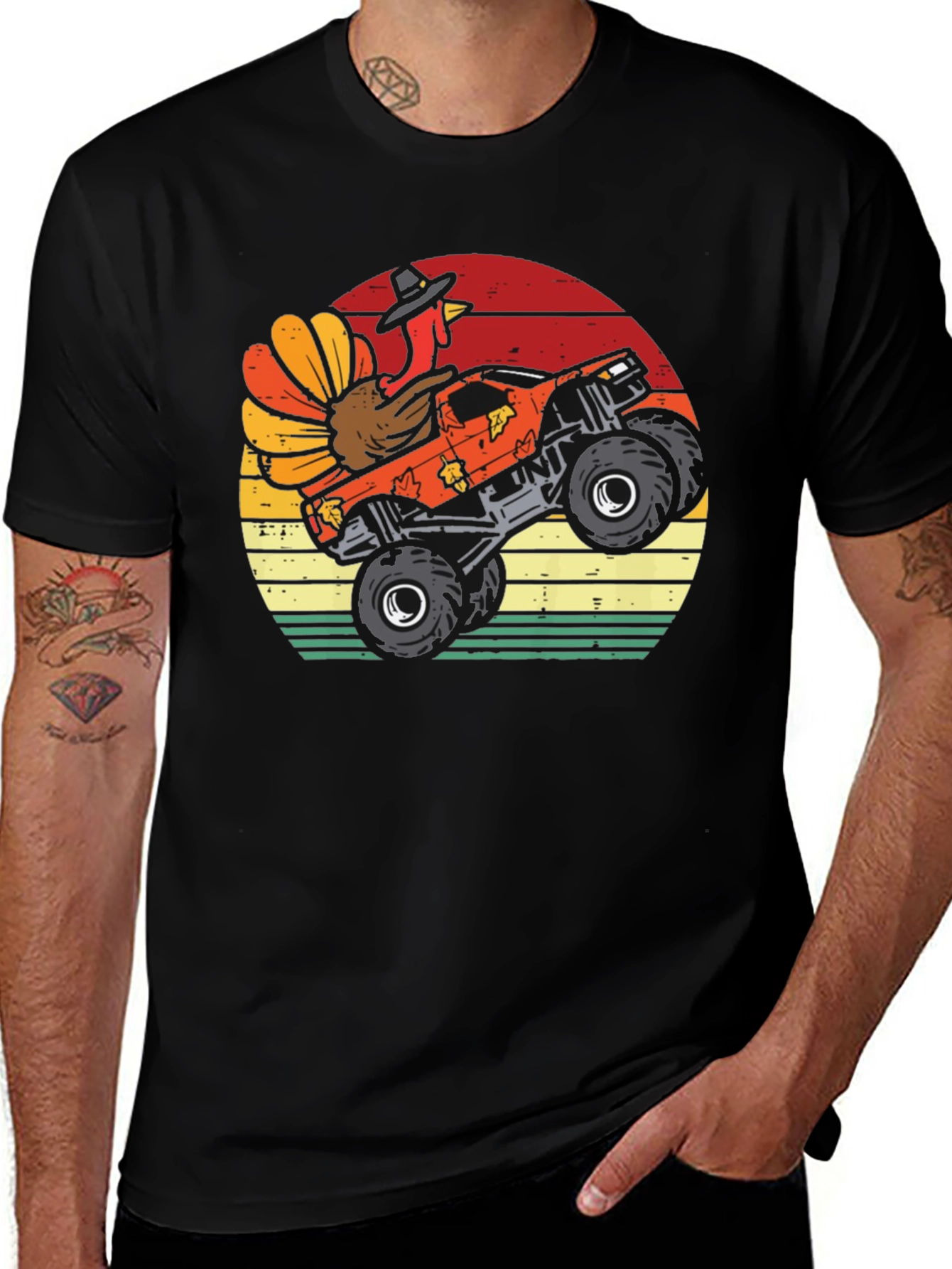 Thanksgiving Turkey Monster Truck T-Shirt