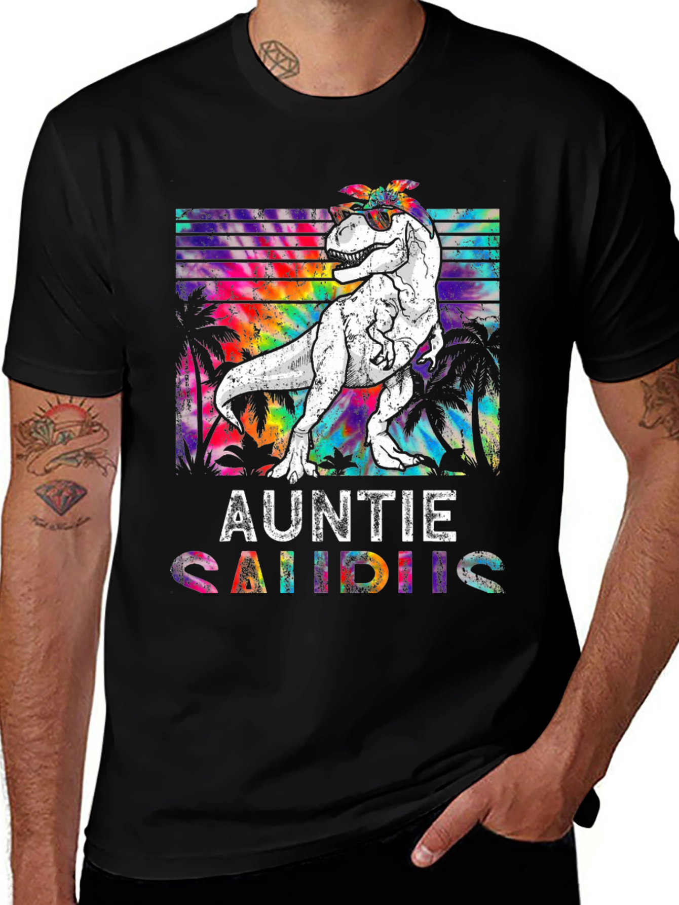 Variant 27 of Auntie Saurus T-Shirt - Dinosaur Lover Tee
