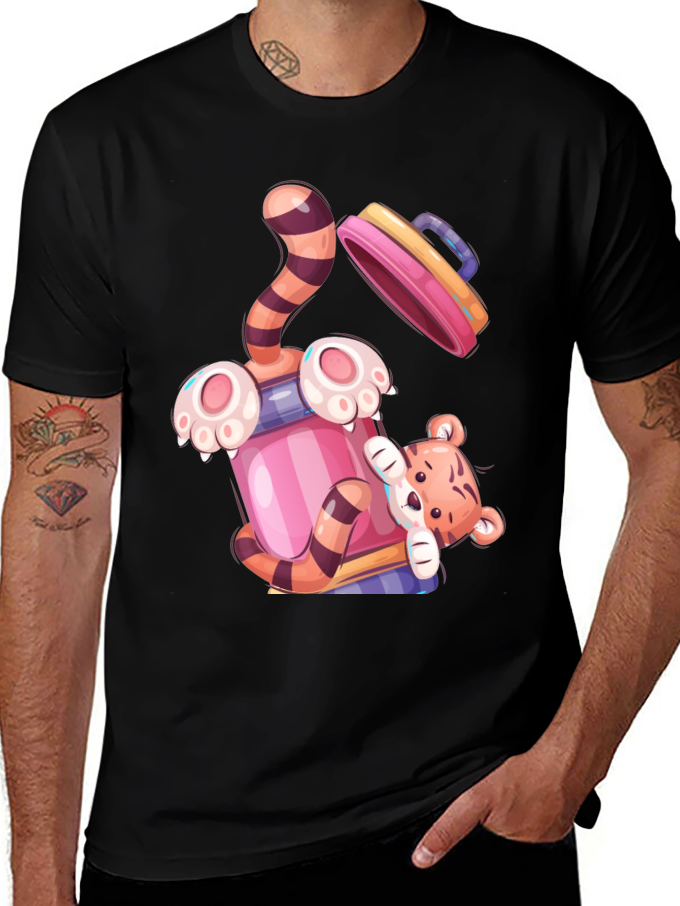 Variant 13 of Cute Tiger in a Jar Graphic Tee