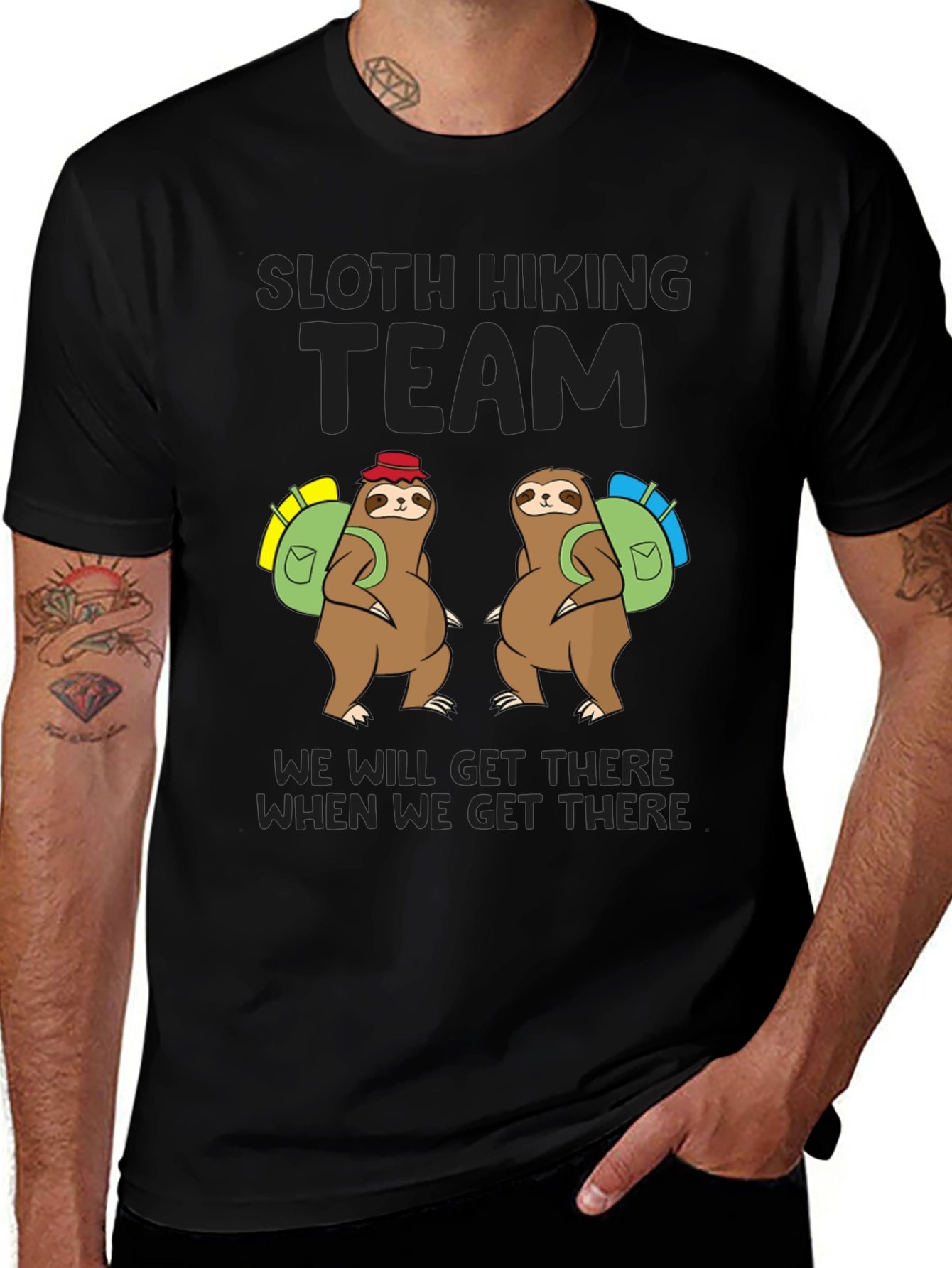 Variant 5 of Sloth Hiking Team T-Shirt - Funny Adventure Tee