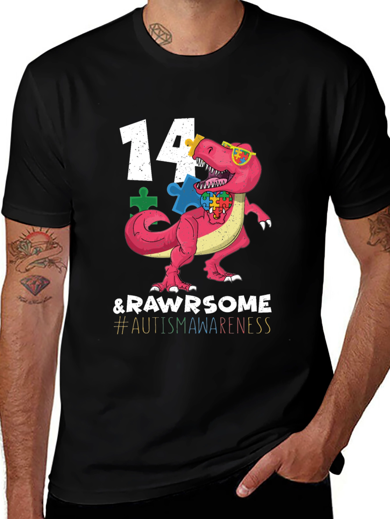 Autism Awareness Dinosaur T-Shirt