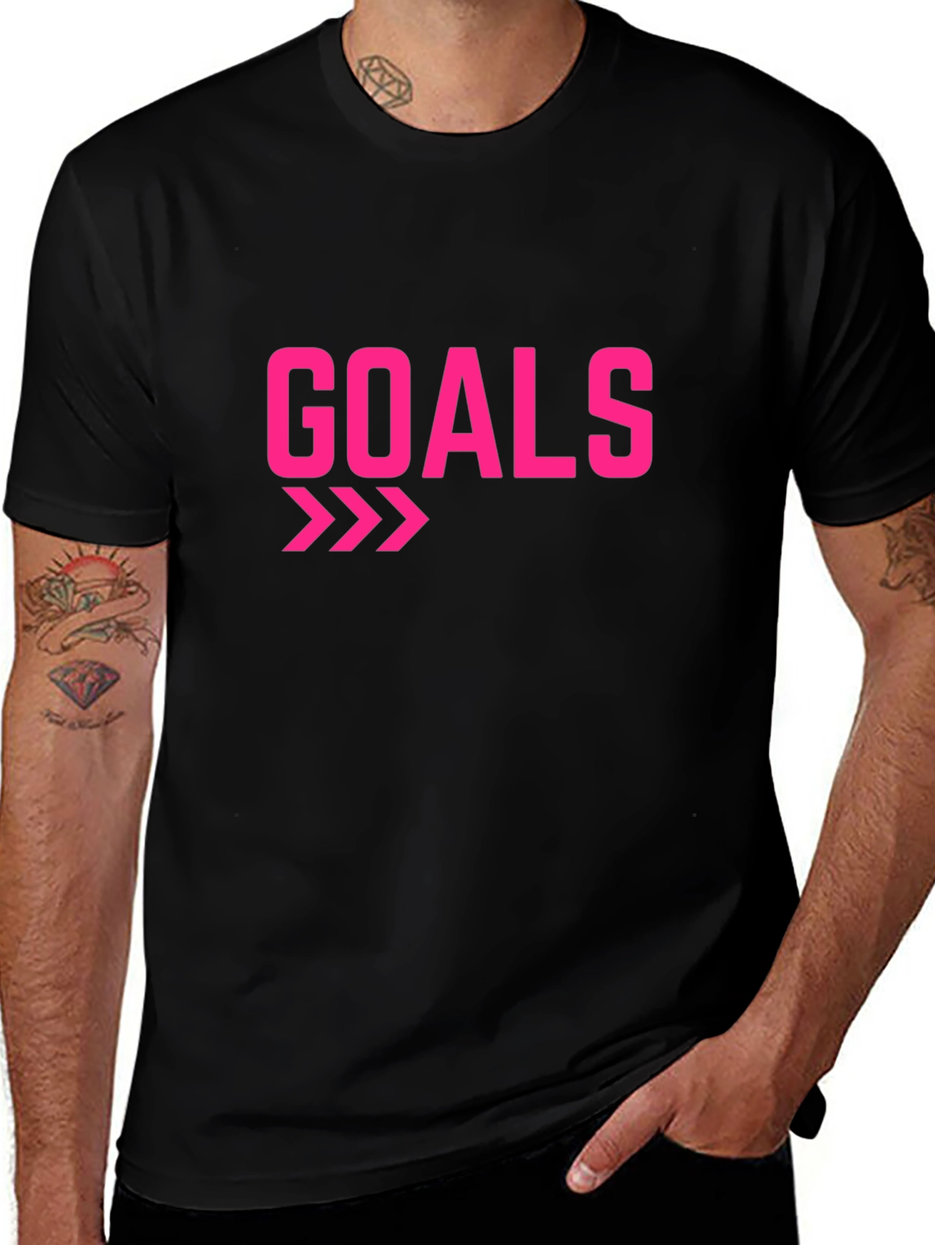 Variant 23 of Goals Graphic T-Shirt - Black
