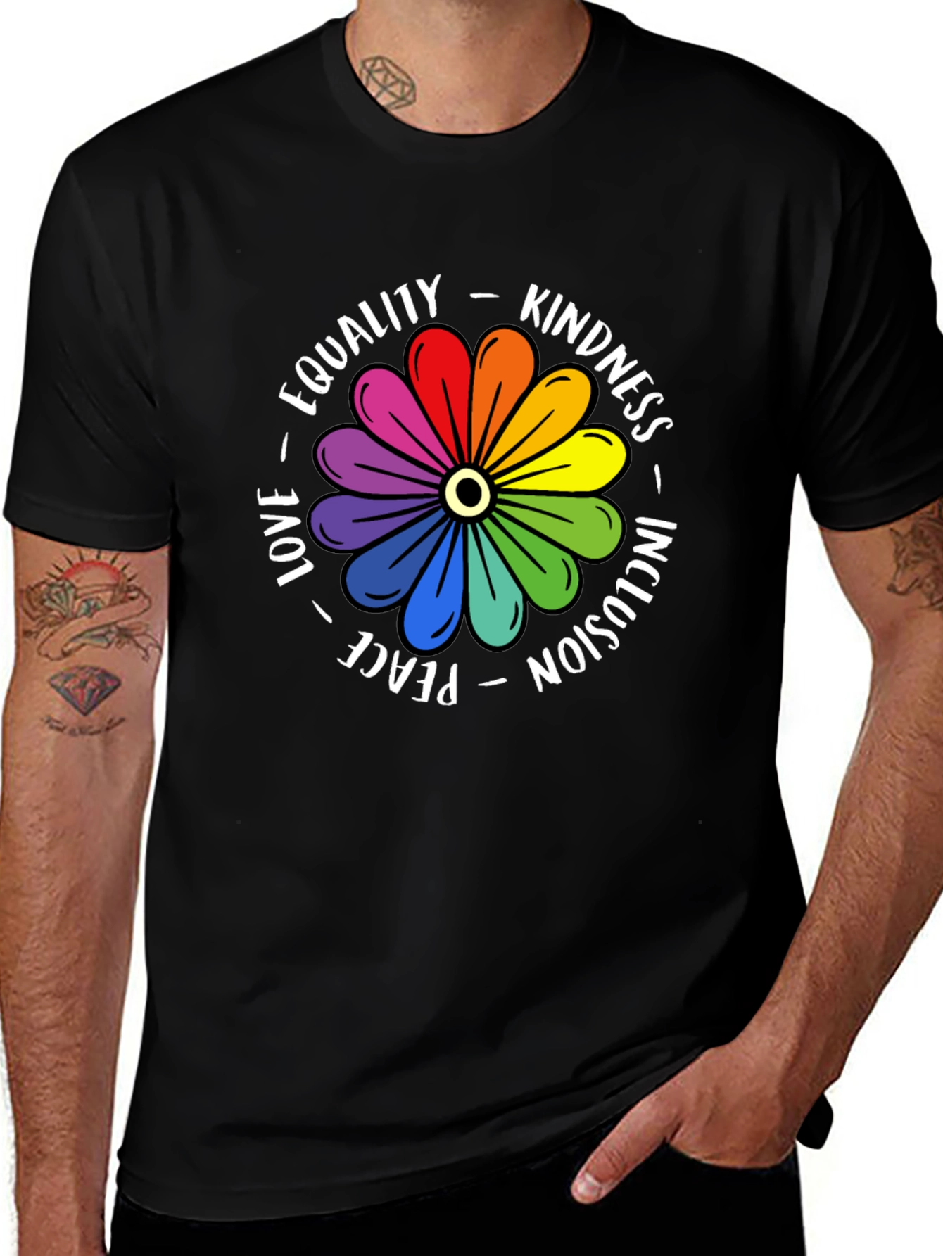 Equality, Kindness, Peace Graphic Tee