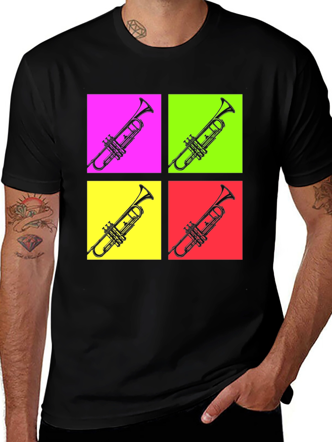 Variant 20 of Pop Art Trumpet Graphic Tee