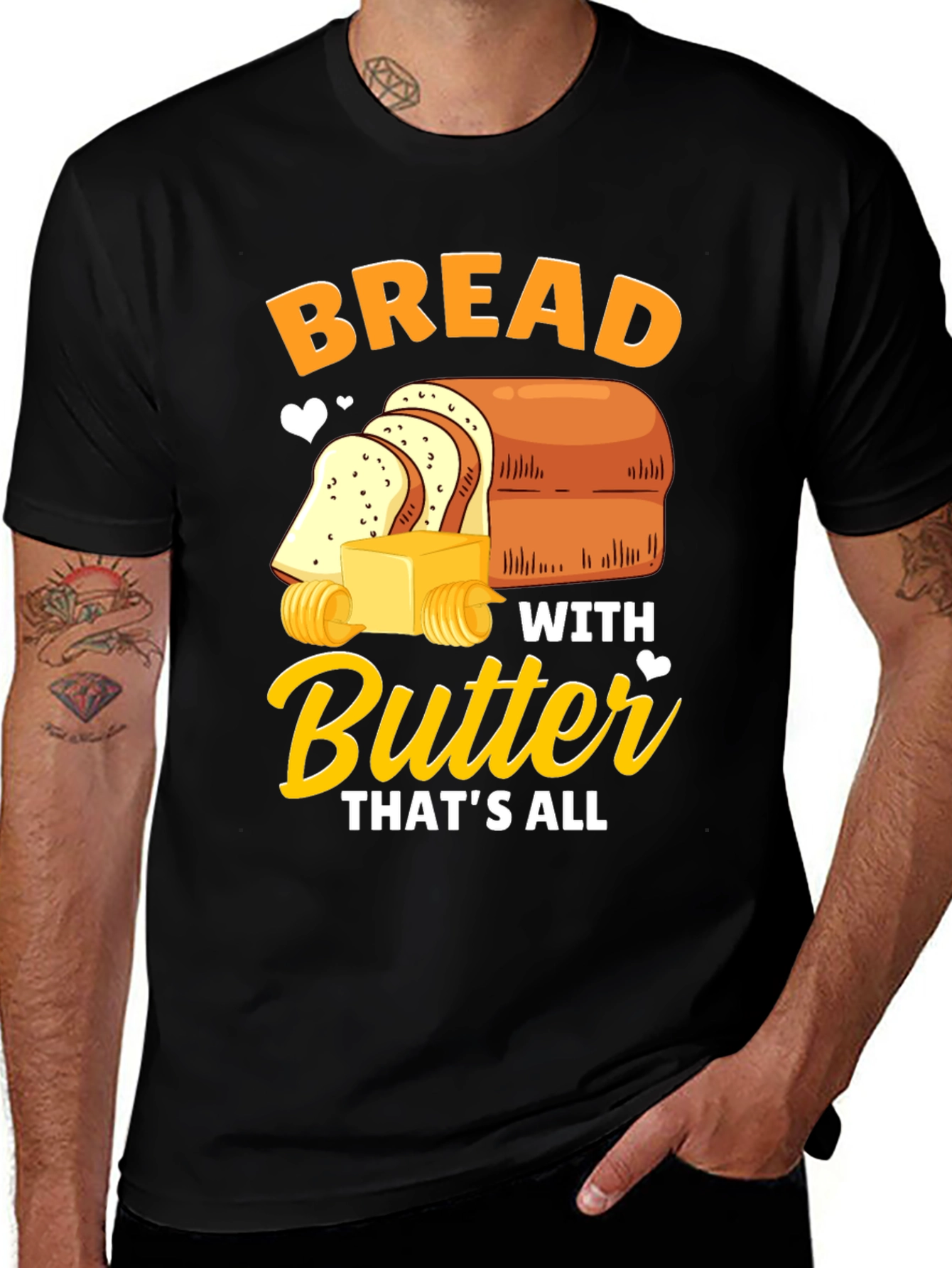 Variant 28 of Bread with Butter T-Shirt - Funny Foodie Tee