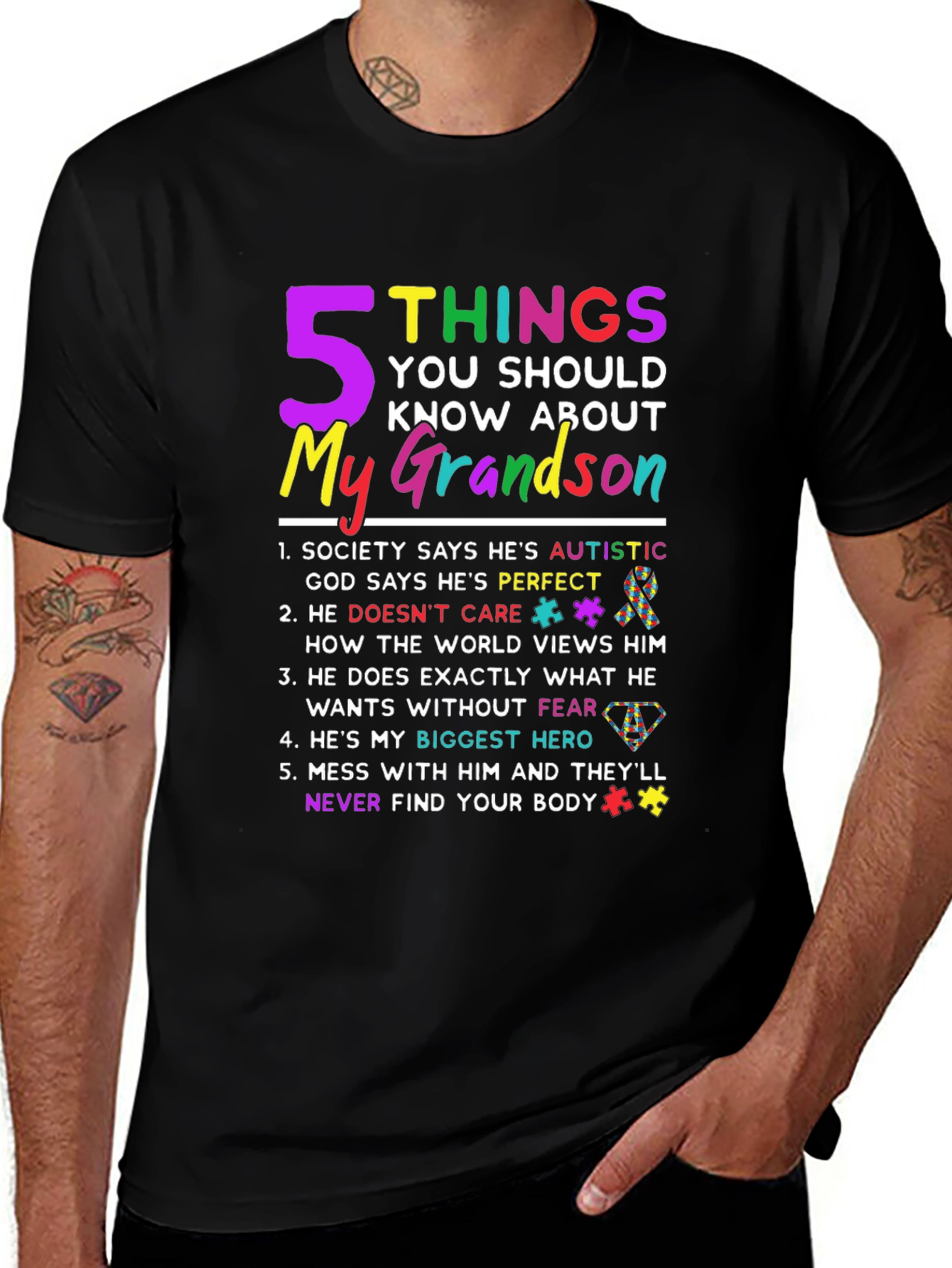 My Grandson Autistic Awareness T-Shirt
