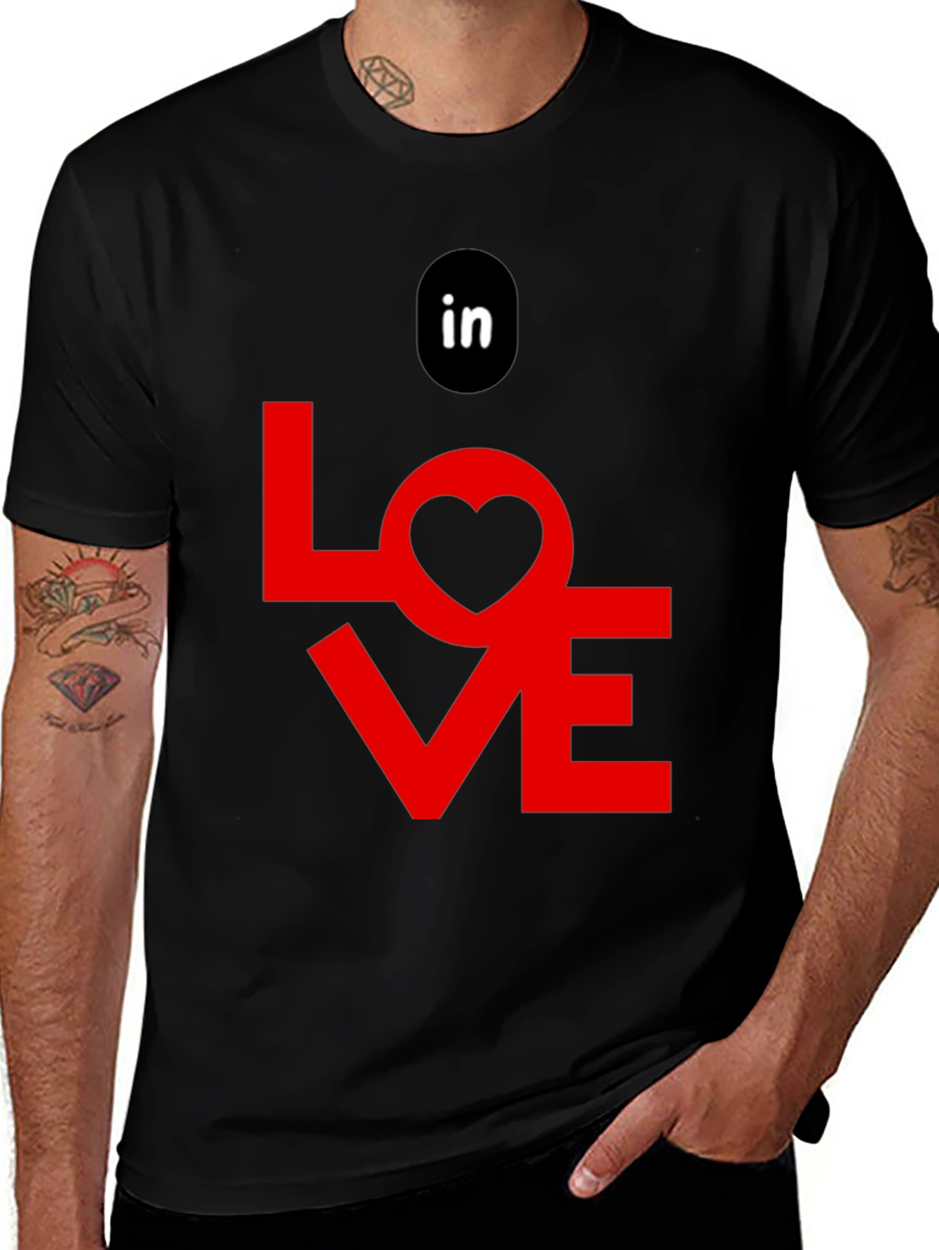 Black In Love Graphic Tee - Black Cotton T-Shirt main image